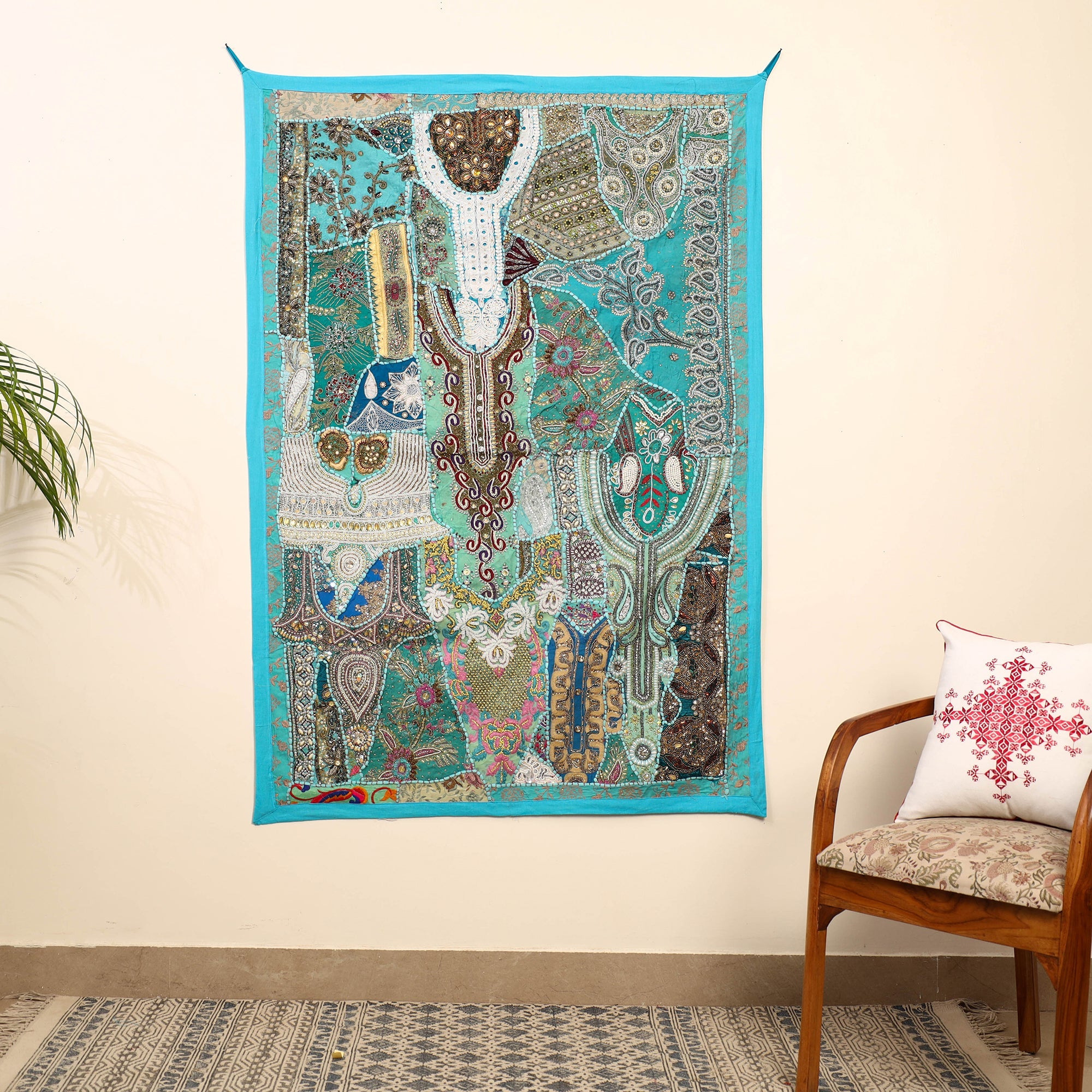KACHCHH JI CHHAAP Banjara Beadwork Embroidery Tapestry Wall Hanging 04