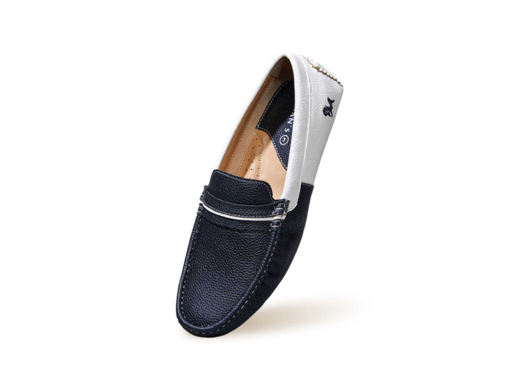 Neeman's Color Block Loafers : White-Black - view 11