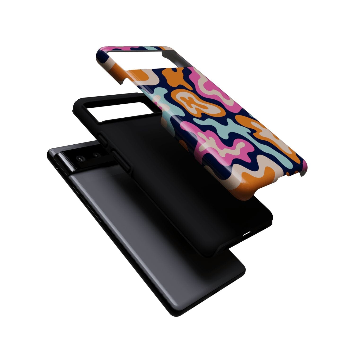Casetry Midnight Color Splash | Abstract Retro Google Pixel Case - view 3