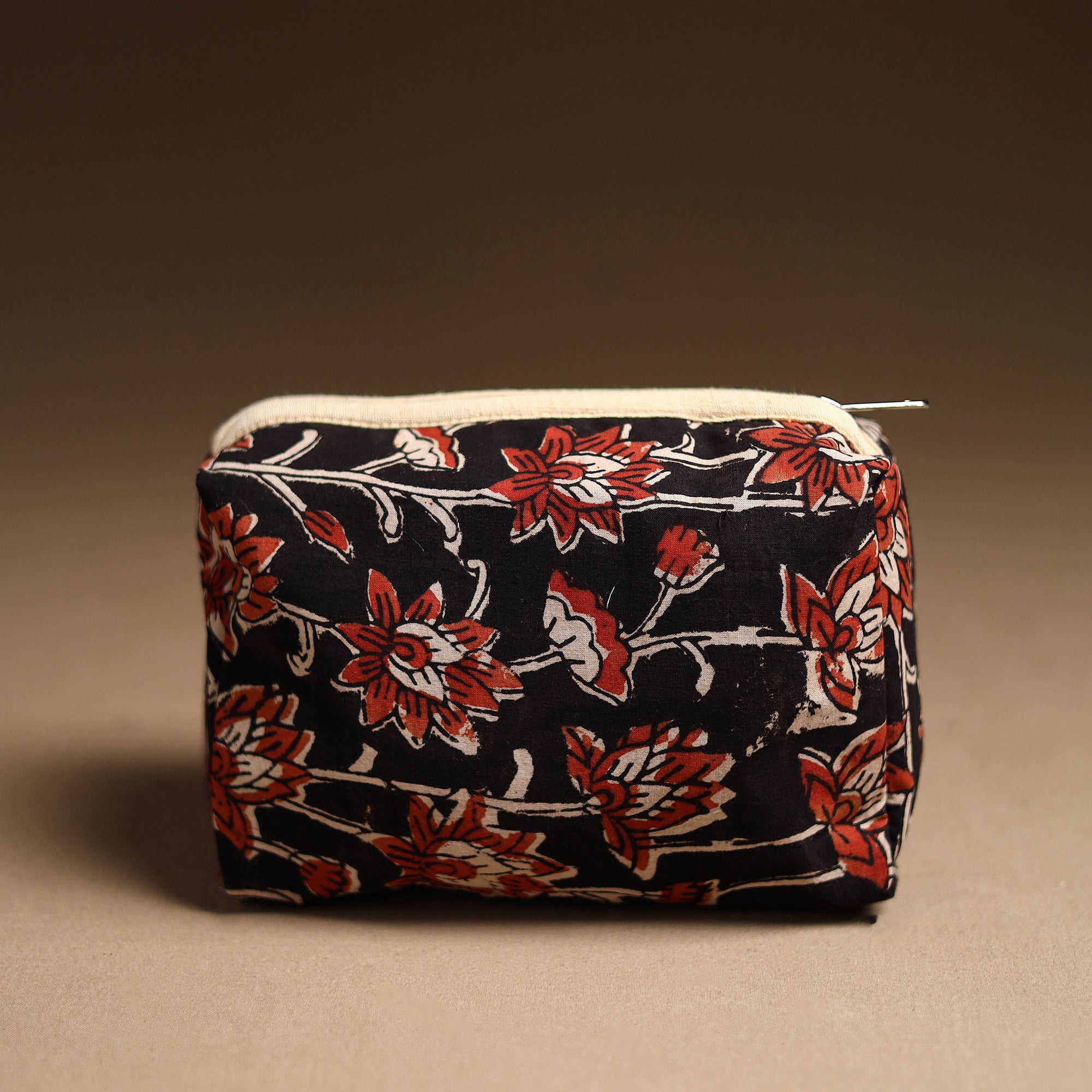 NOORI BAZAR Black - Handmade Cotton Toiletry Pouch 12
