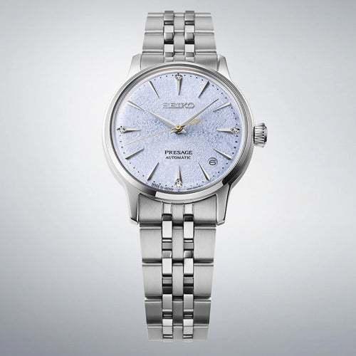 Seiko Presage ‘Frozen Skydiving’ Diamond Cocktail Time Blue Dial Women 34mm SRPL61J1 - view 3