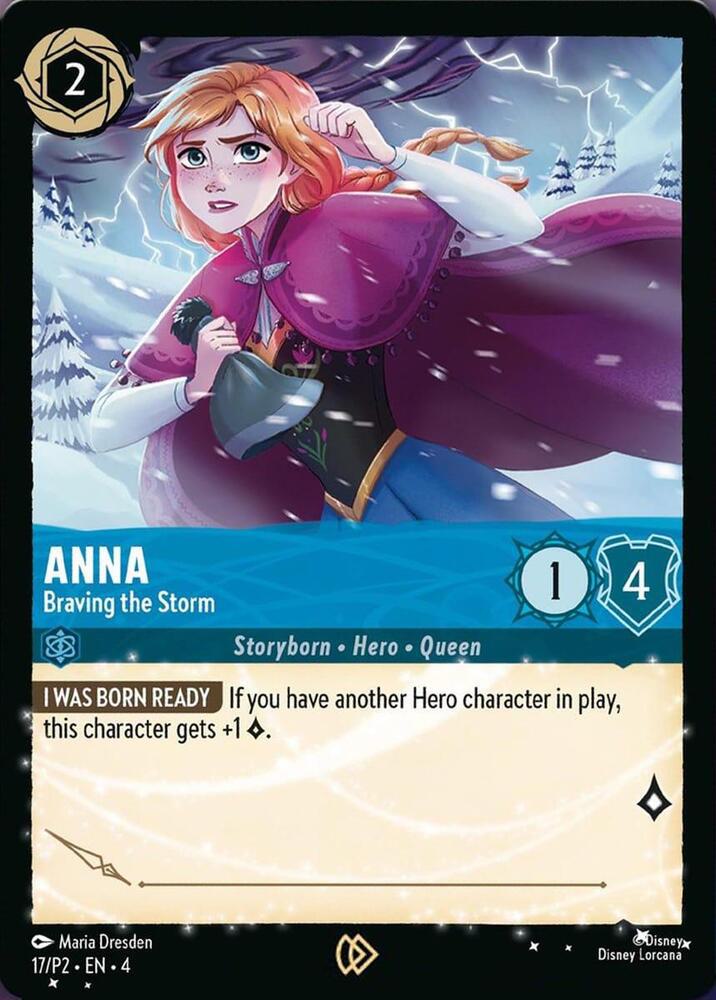 P2 disney lorcana – Anna - Braving the Storm - 17/P2 [Disney Lorcana Promo Cards] [Non-Foil]