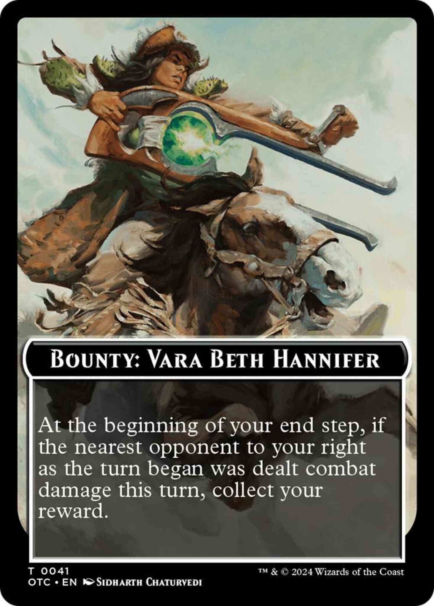Bounty vara beth – Magic Bounty: Vara Beth Hannifer Token [41] [Outlaws of Thunder Junction: Commander: Tokens] [Non-Foil]