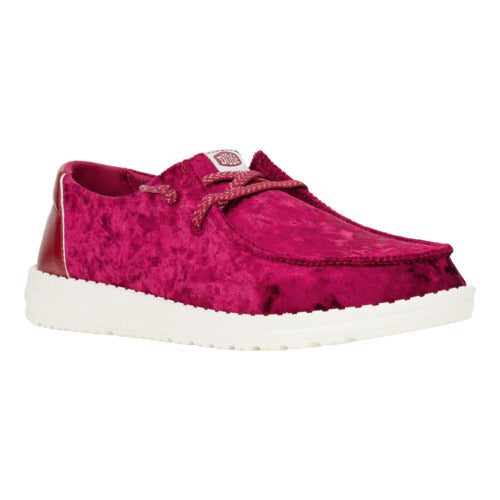 HEYDUDE shoes Wendy Crushed Velvet - Burgundy - view 7