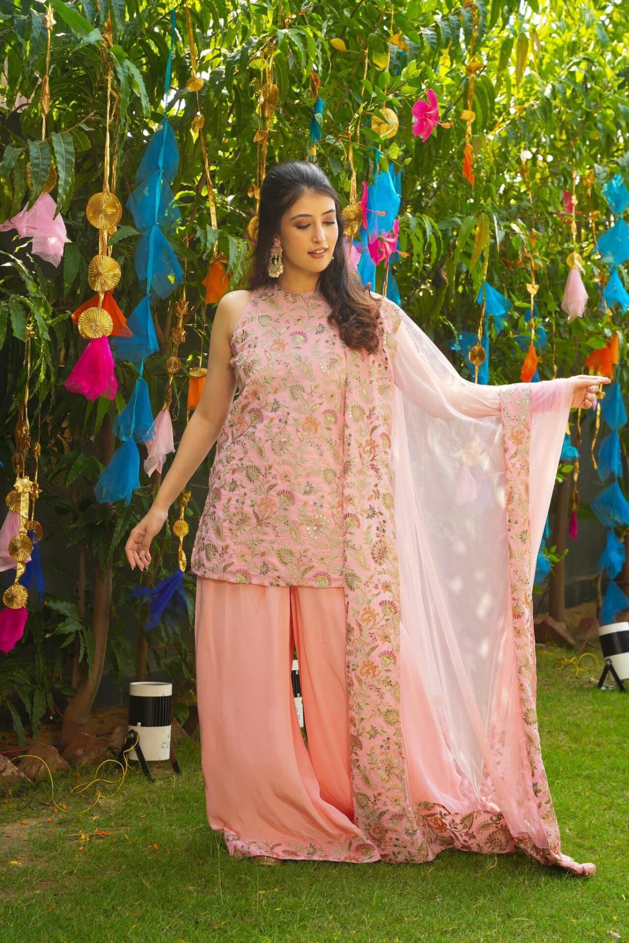 Idaho-o Remi embroidered short kurta set