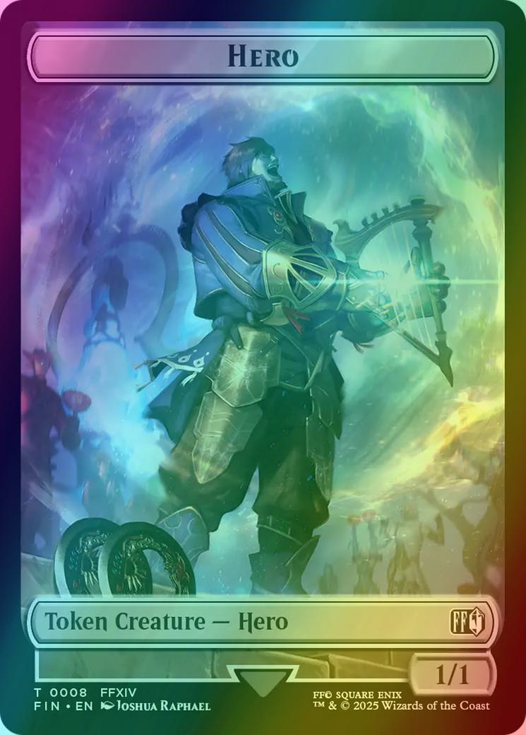 Magic Bird Token (17) // Hero Token (08) [FINAL FANTASY: Tokens] [Foil] - view 2
