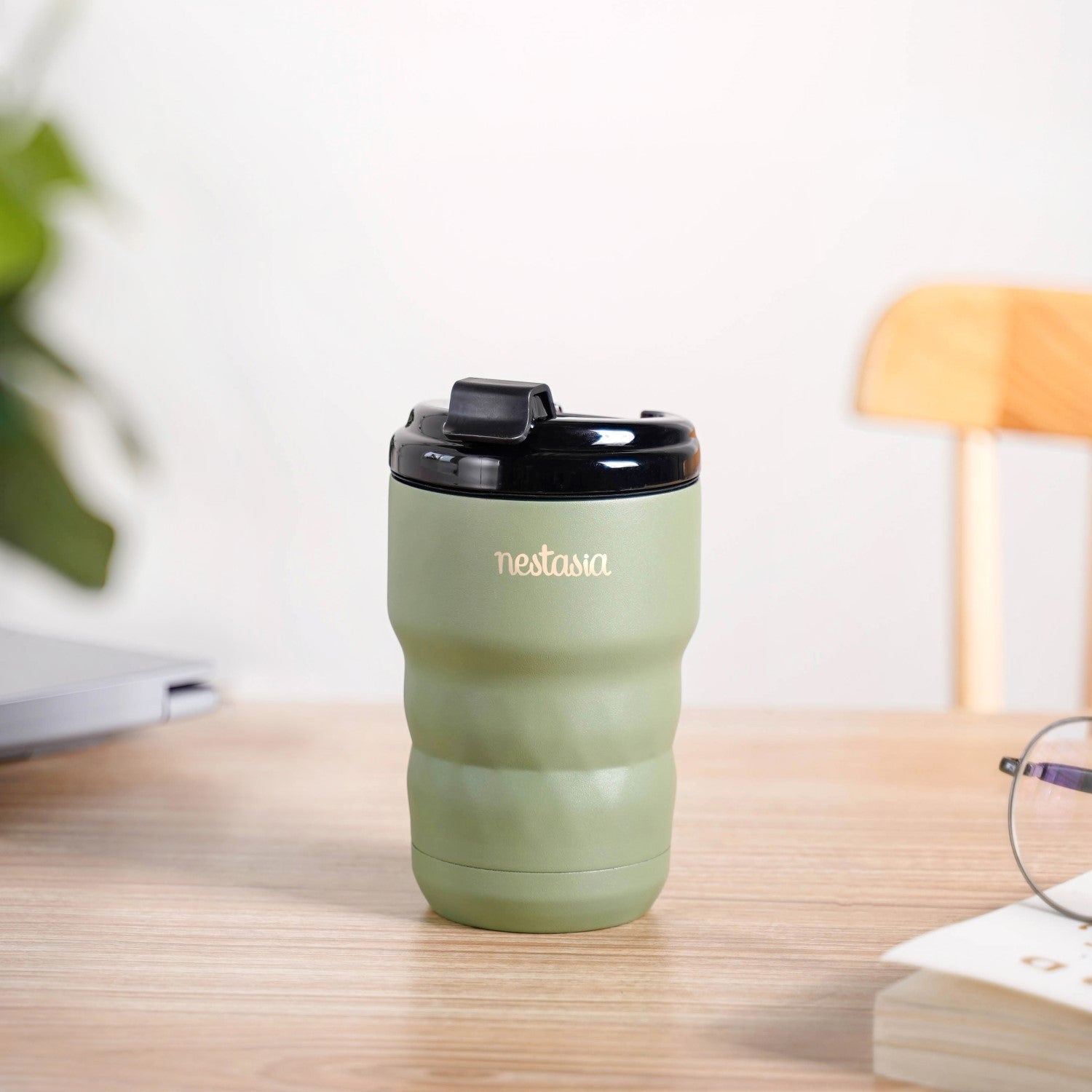 Nestasia Brewster Insulated Travel Coffee Tumbler Seaweed Green 355ml