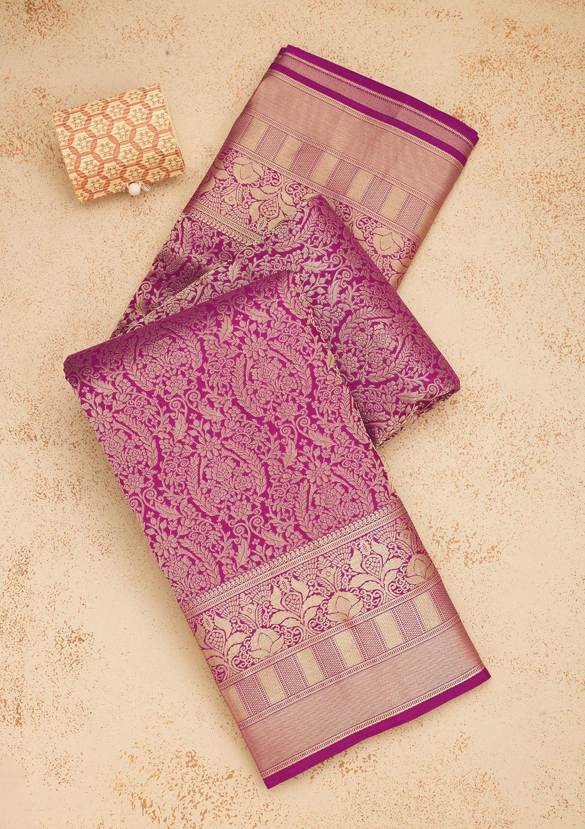 Koskii Lavender Zariwork Pure Silk Saree – Women's