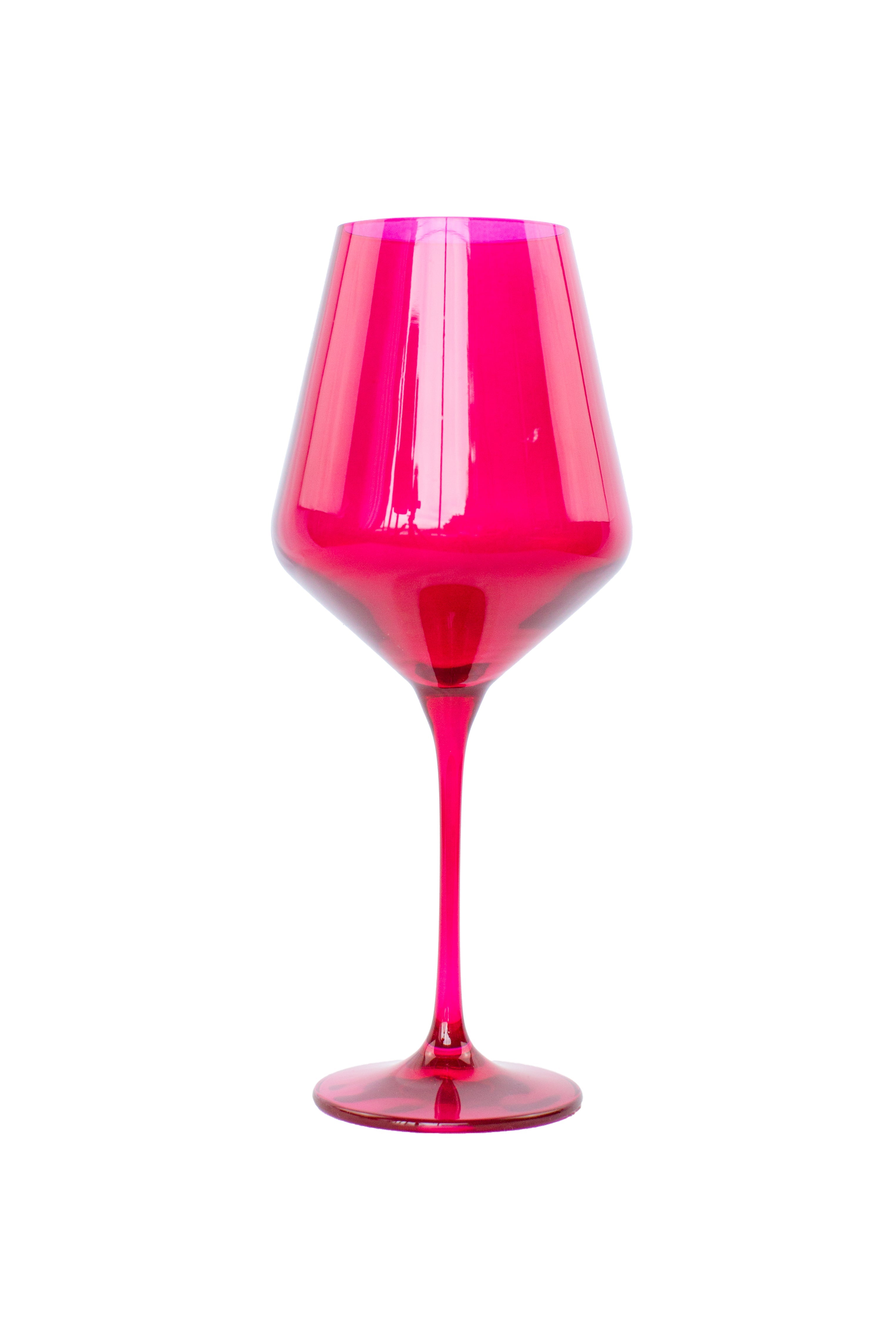 Estelle Colored Glass Estelle Colored Wine Stemware - Set of 6 {Viva Magenta (Our Fuchsia)} - view 7