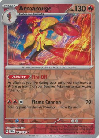 Rare sv01-041 reverse – Pokémon Armarouge - 041/198 - Rare [sv01-041] [Reverse Holo]