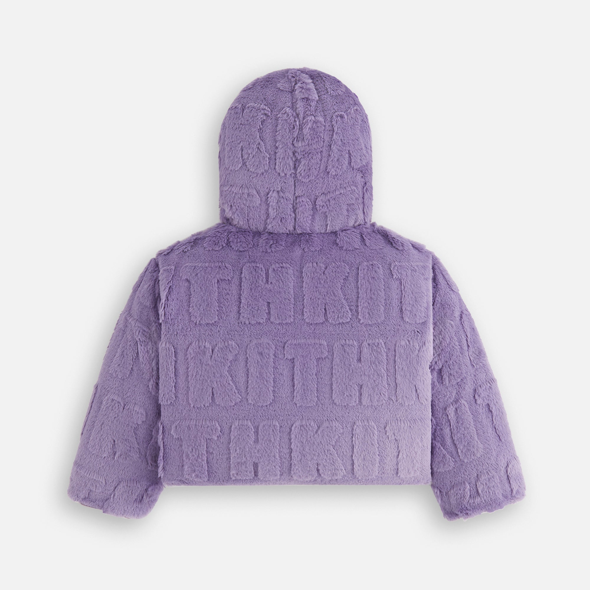 Kith Kids Monogram Faux Fur Crop Jacket - Lavender - view 3