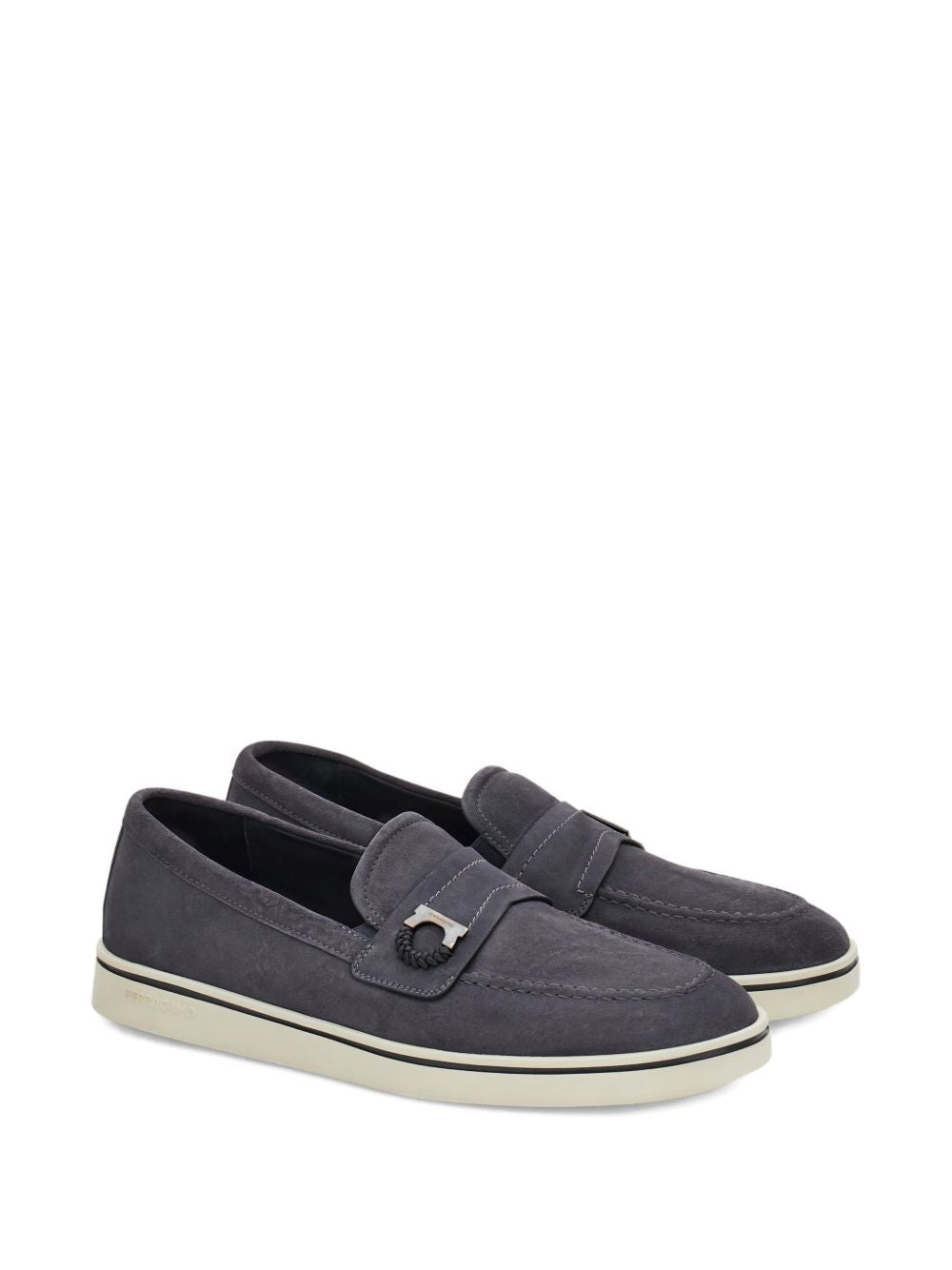 Ferragamo Boat shoe loafer with Gancini ornament - view 3