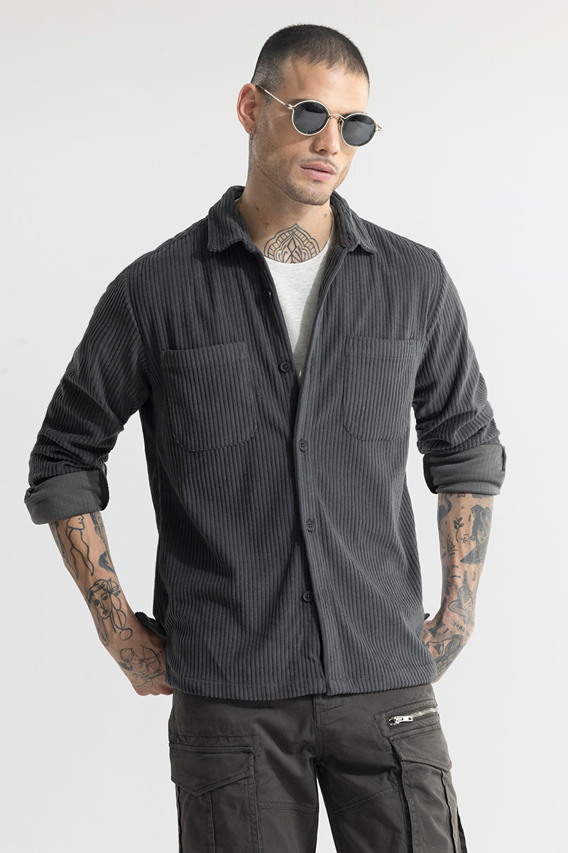 SNITCH Cozy Cord Elephant Grey Shirt