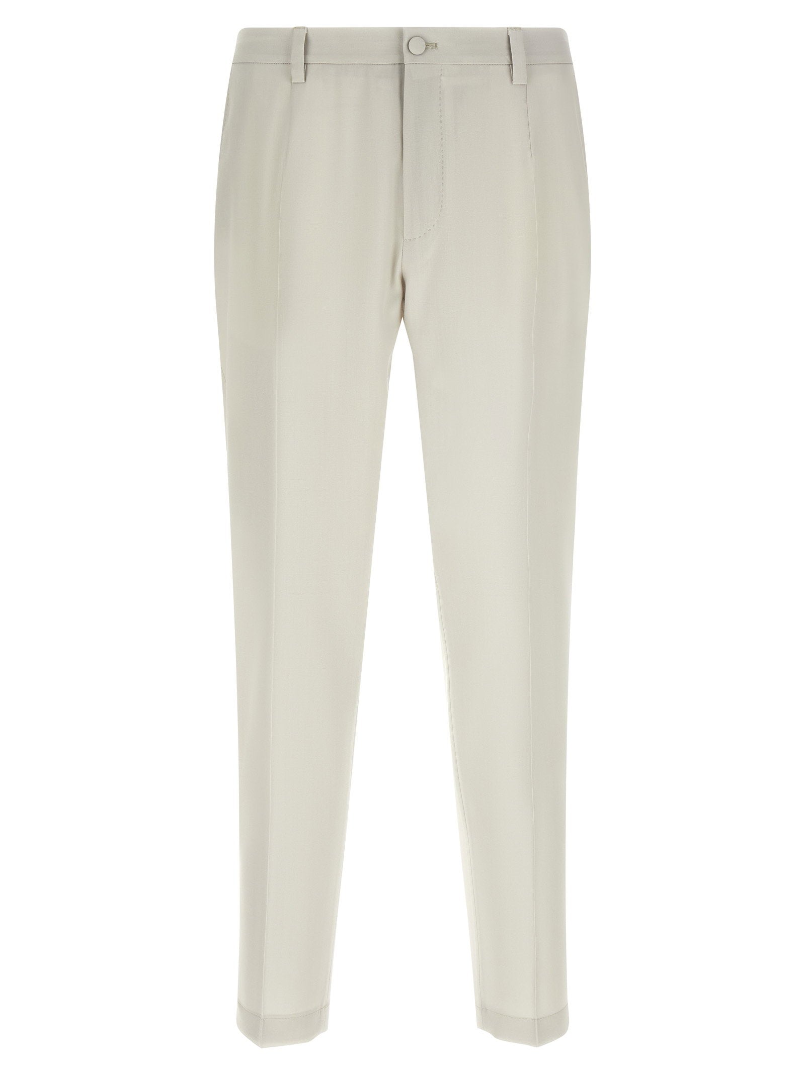 Dolce & Gabbana Poplin Wool Pants – 100% virgin wool