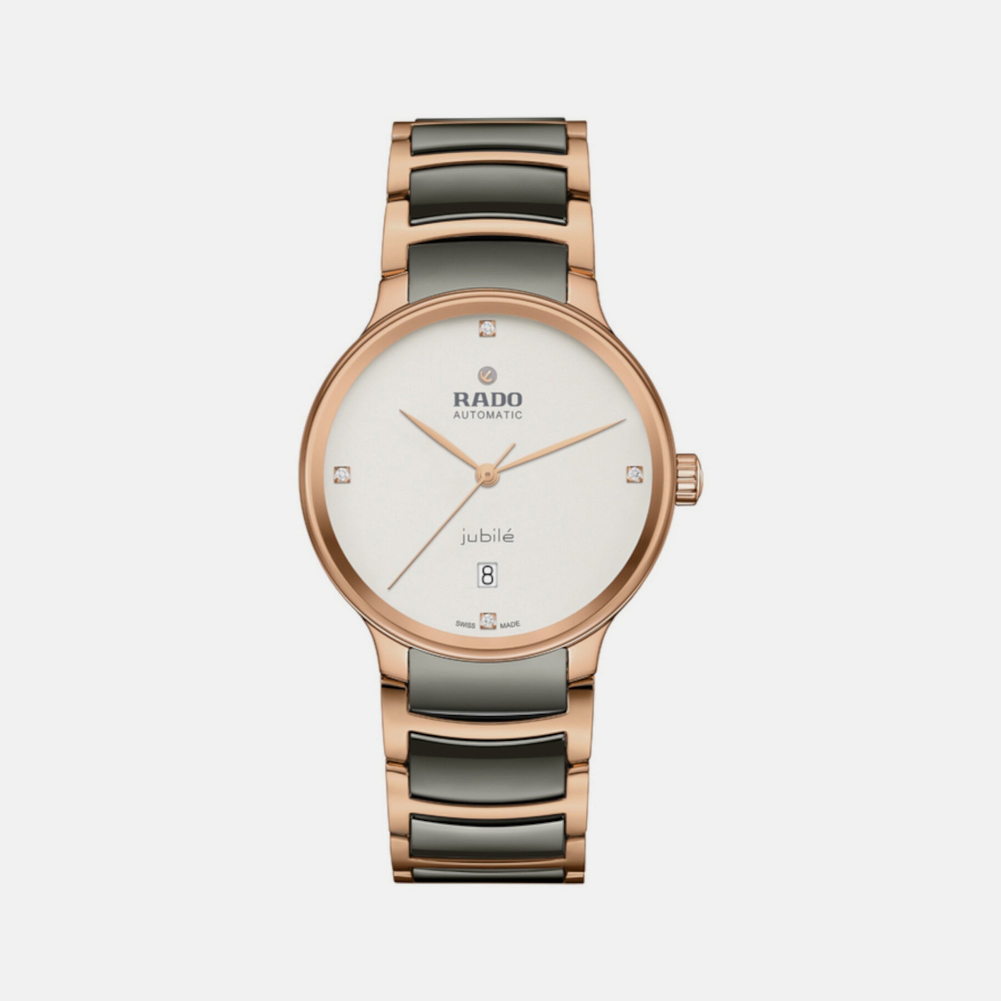 Rado Centrix Unisex Automatic White Dial Analog Stainless Steel Watch R30017722