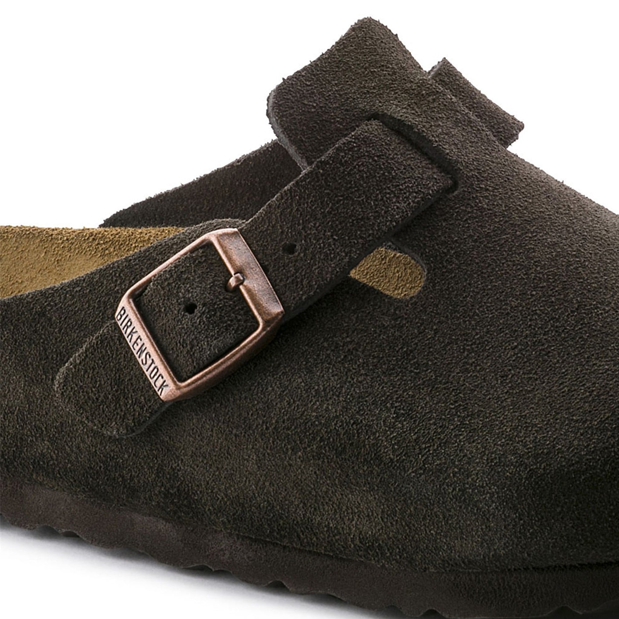 Birkenstock Boston Suede Flat Sandals Mocha - view 6