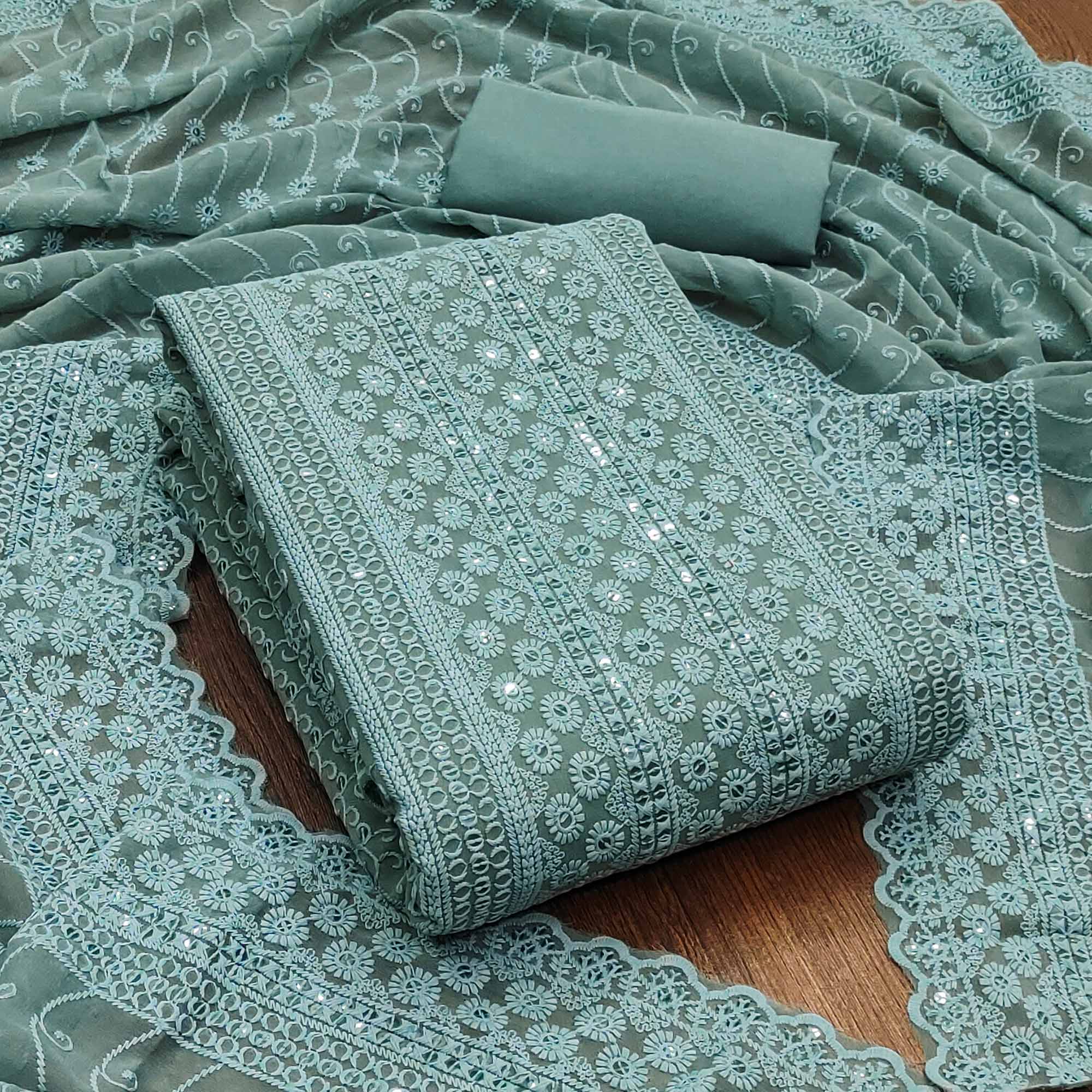 Grey suits – BlackTree grey-lucknowi-embroidered-georgette-suit