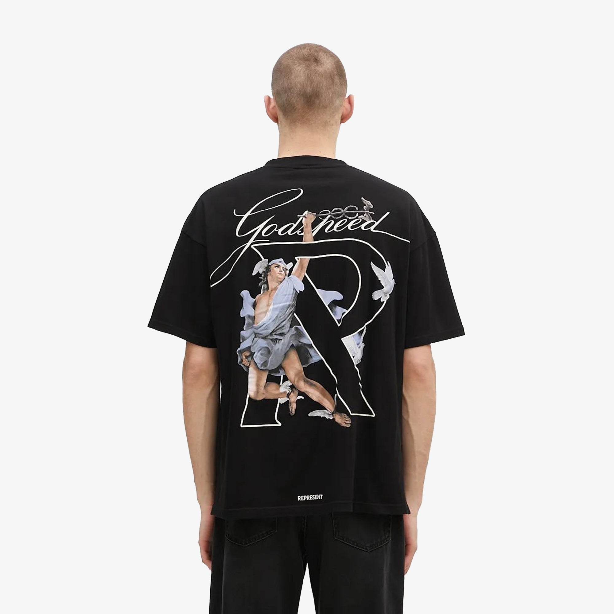 Represent | Hermes T-shirt { Jet Black - view 2