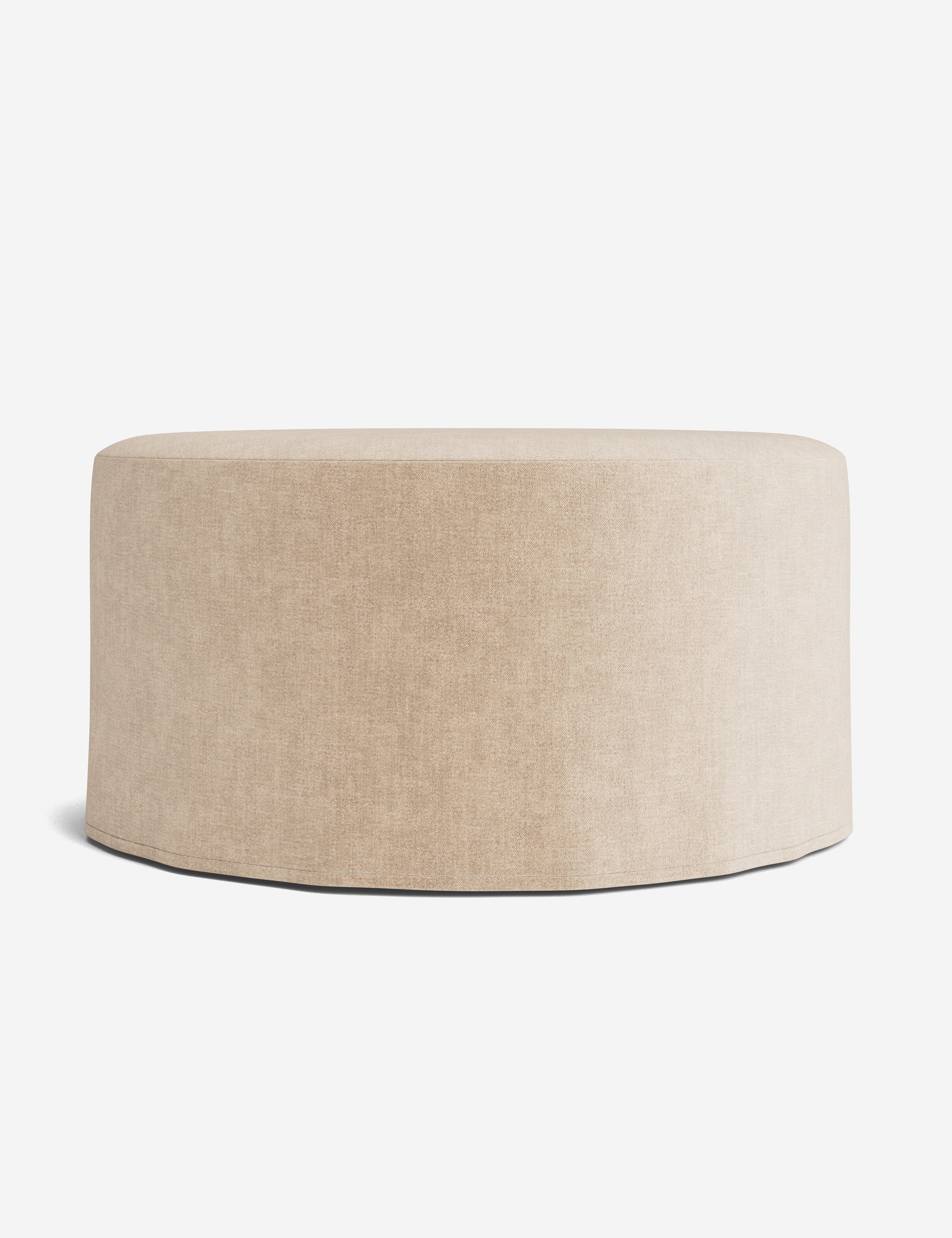Lulu and Georgia Portola Slipcover Round Ottoman - view 5