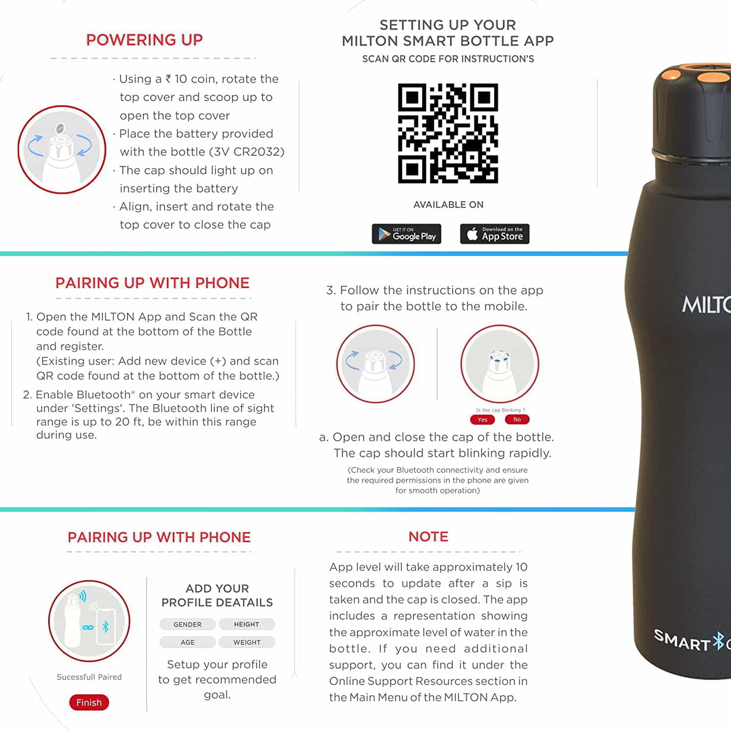 Smart Bottle (Milton) – Black - view 6