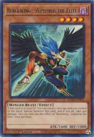 Yu-Gi-Oh! Blackwing - Zephyros the Elite - MAZE-EN039 - Rare - 1st Edition
