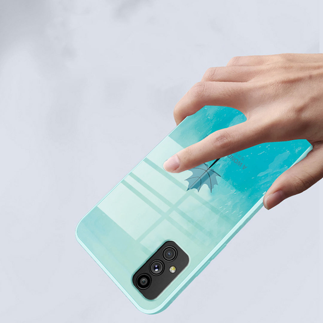 Million Cases Galaxy M52 Watercolor Mapple Leaf Glass Case - view 3