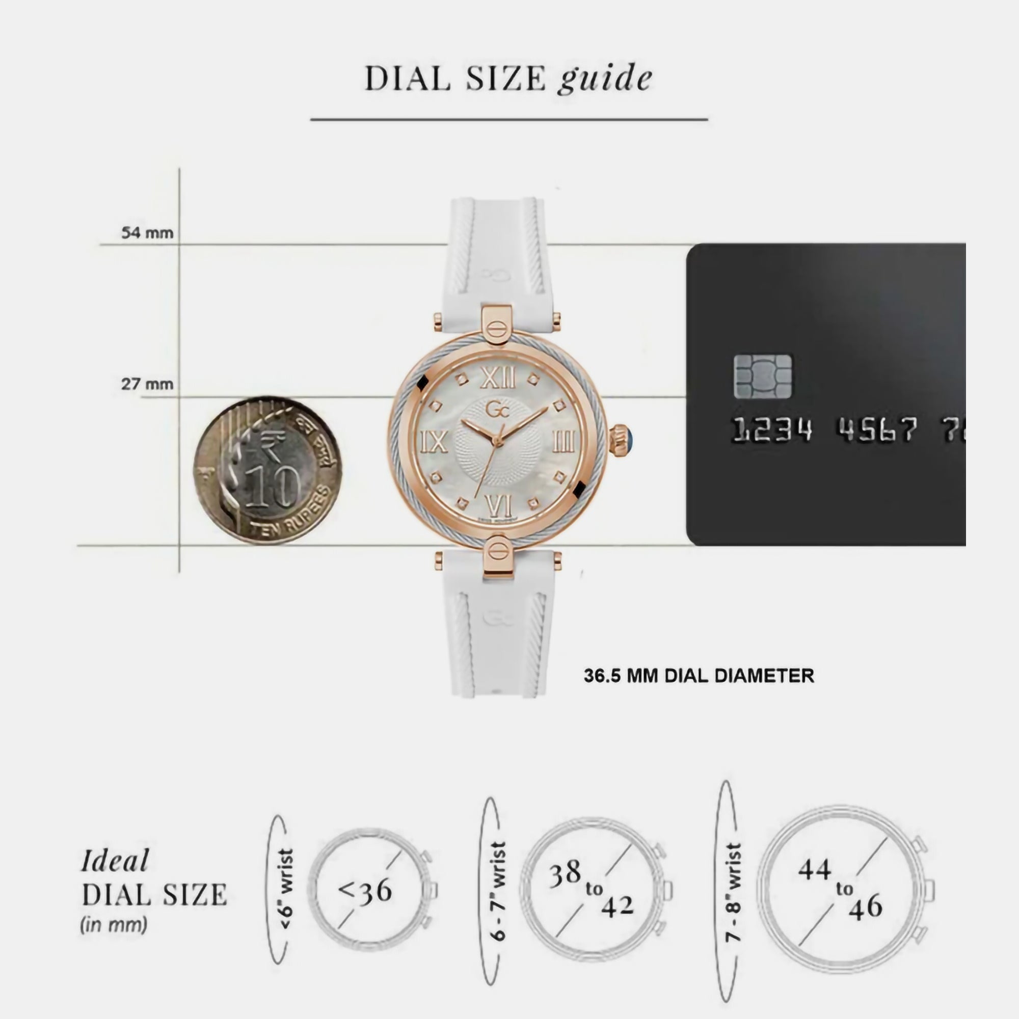GC Fusion Cable Women Quartz White Dial Analog Silicone Watch Z15003L1MF - view 5