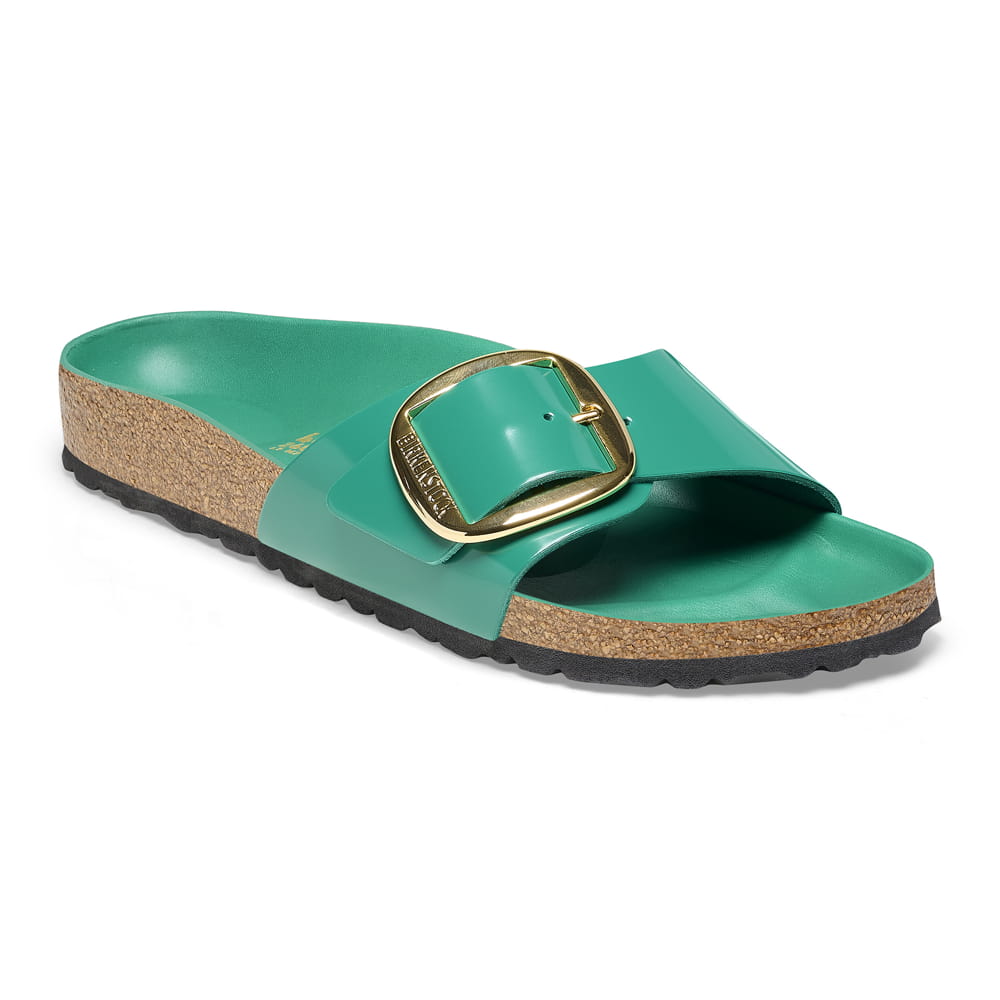 Birkenstock Madrid Big Buckle Natural Leather Patent - view 6