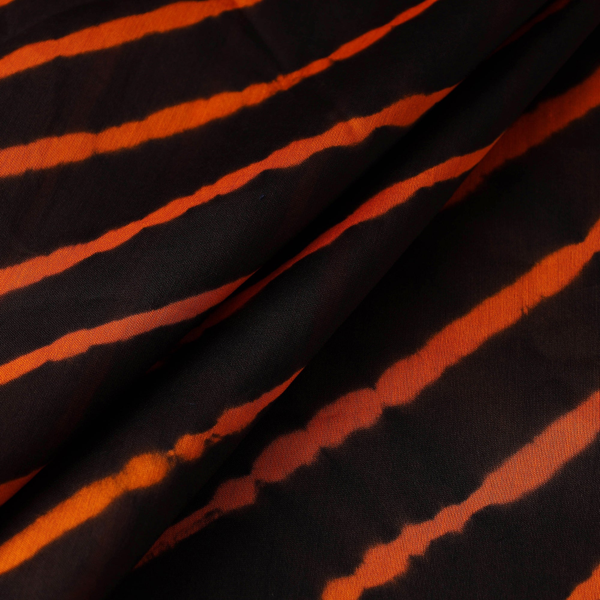 LEHARIYA BY BADSHAH MIYAN Black - Handloom Chanderi Silk Tie-Dye Leheriya Fabric 15 - view 2