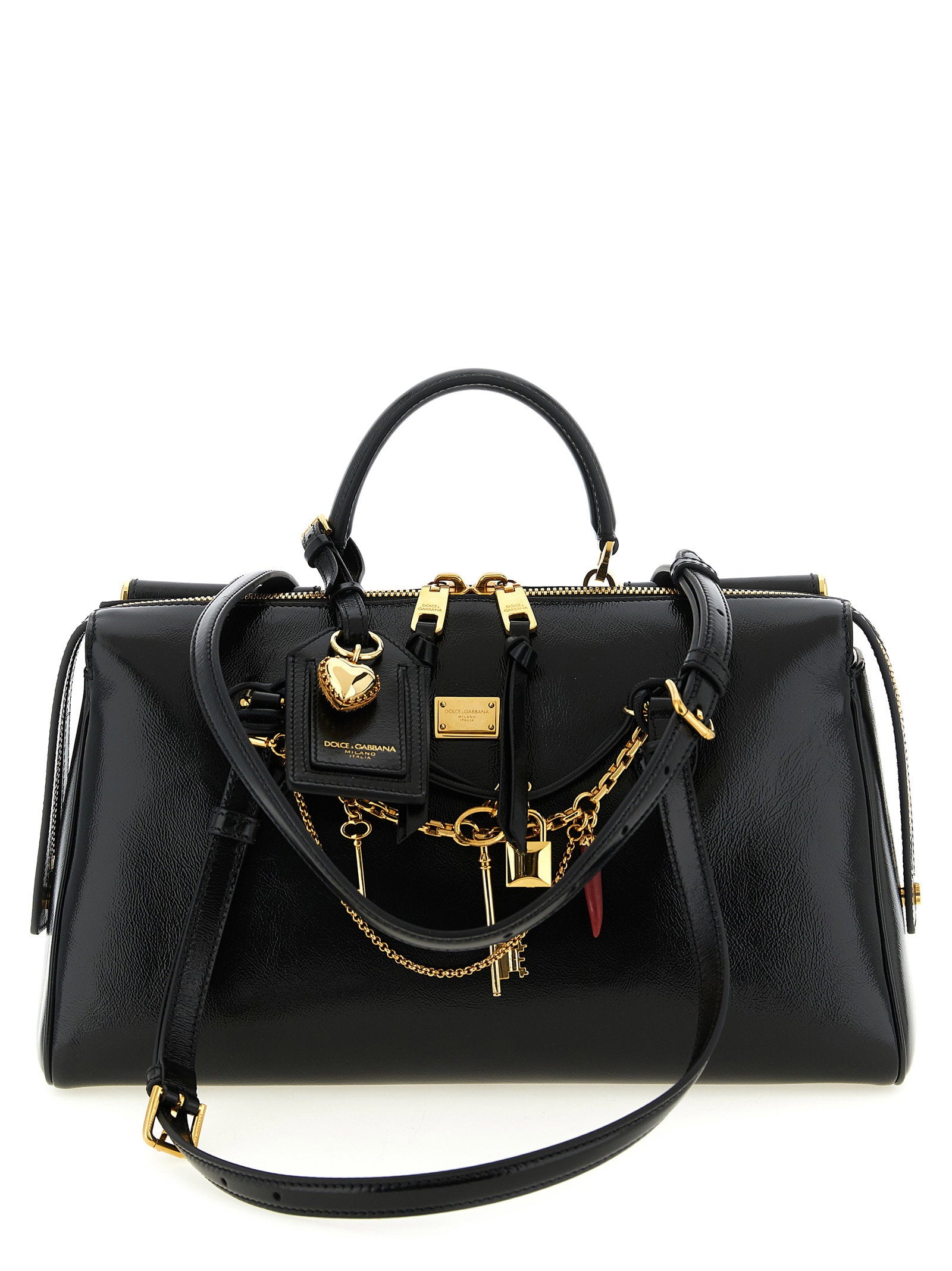 Dolce & Gabbana Vittoria Medium Handbag – 95% calf leather 5% pvc