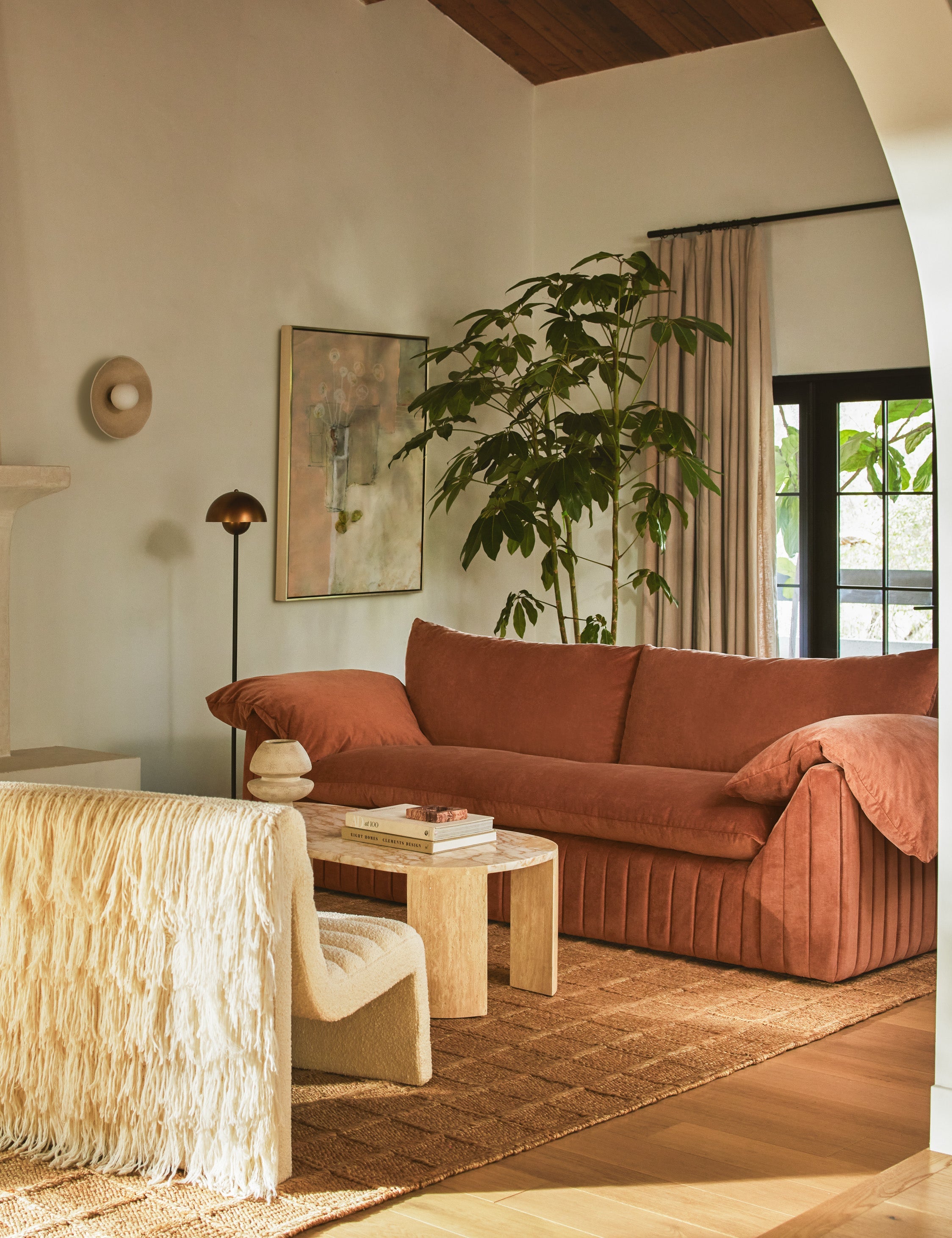 Lulu and Georgia Aziel Floor Lamp – Brushed Brass and Black - view 2