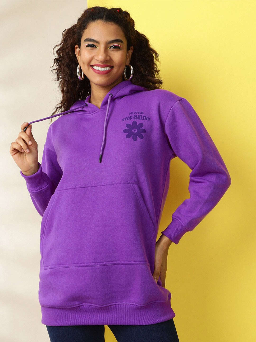Freehand By The Indian Garage Co Women's Back Printed Regular Fit Sweatshirt