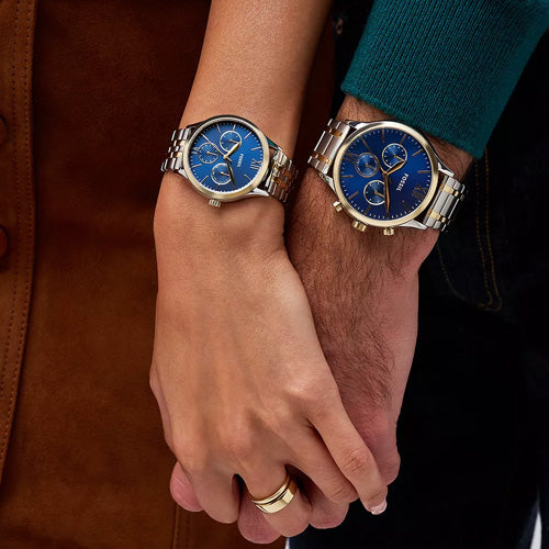 Fossil Fenmore Blue Dial Pair 44mm & 36mm BQ2900SET - view 2