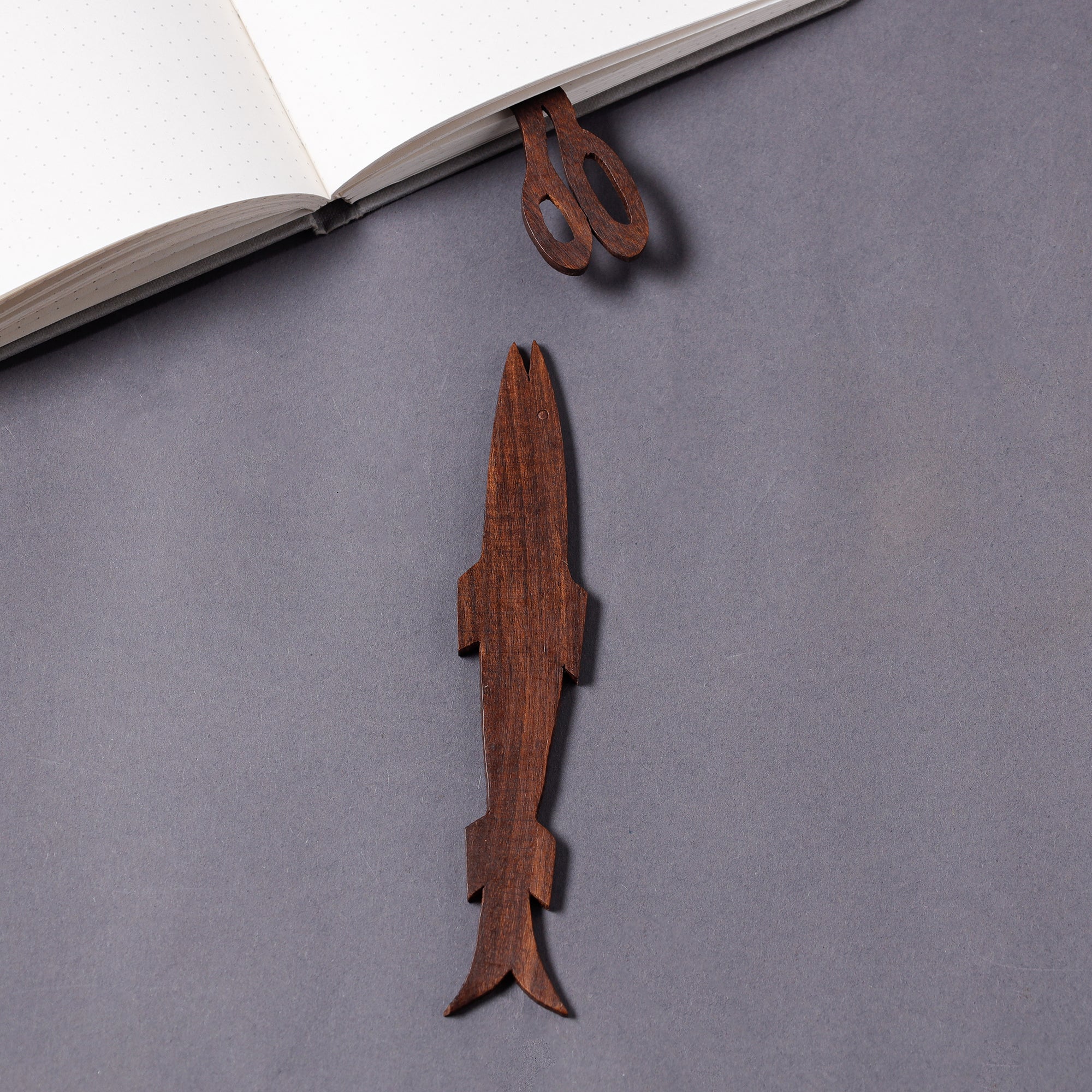 ITOKRI CRAFTS INITIATIVE Bijnor Hand Carved Sheesham Wood Bookmark