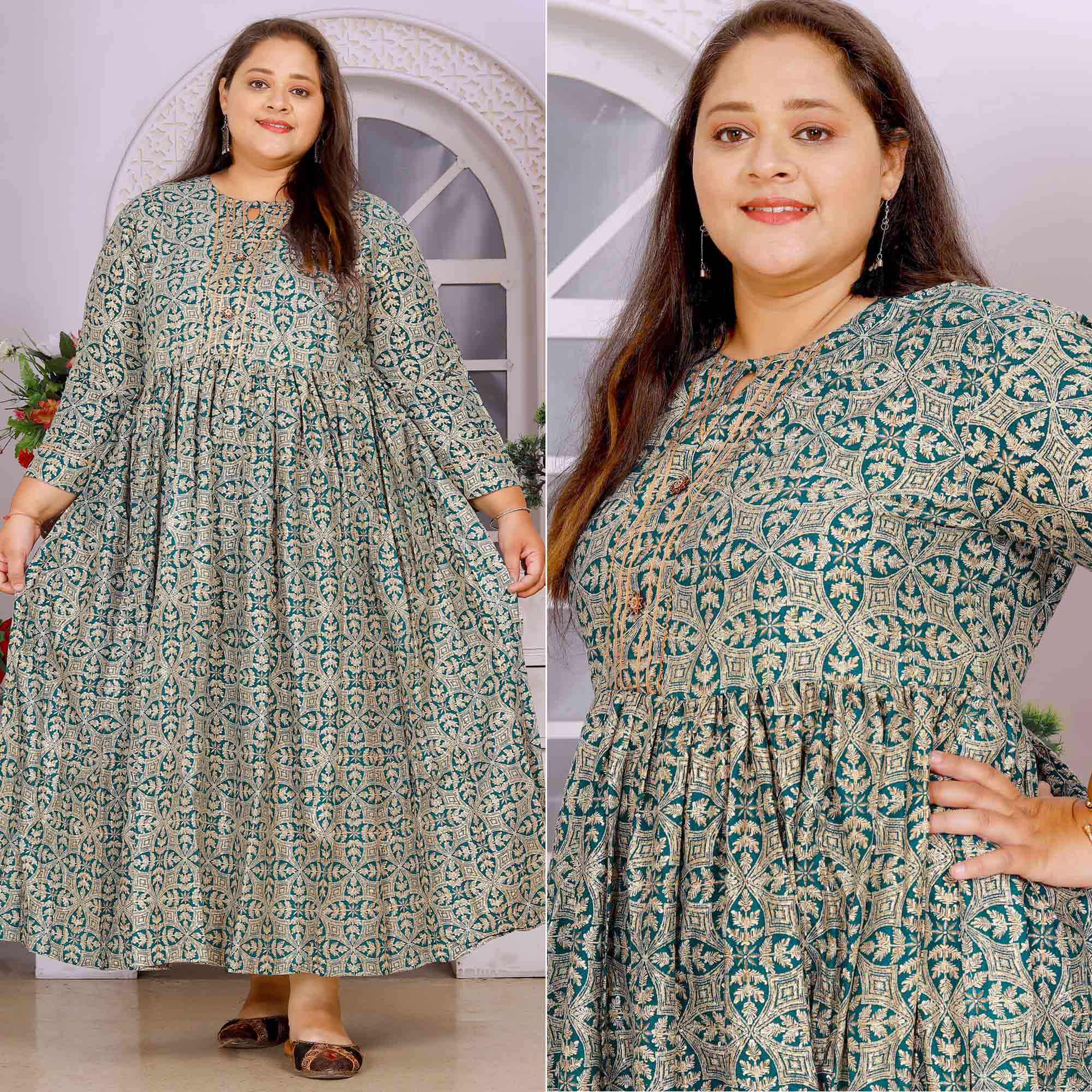 Peachmode Seller Morpich Floral Printed Rayon Long Kurti