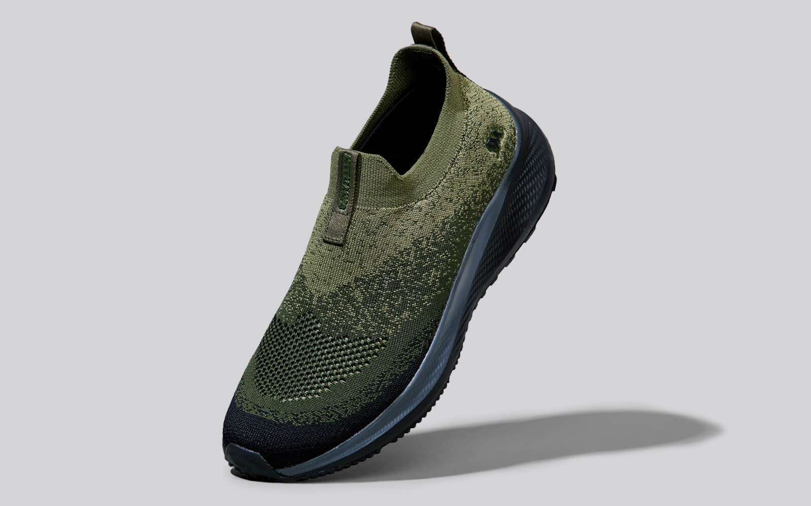 Neeman's Blend Knit Slip Ons : Olive-Black - view 8