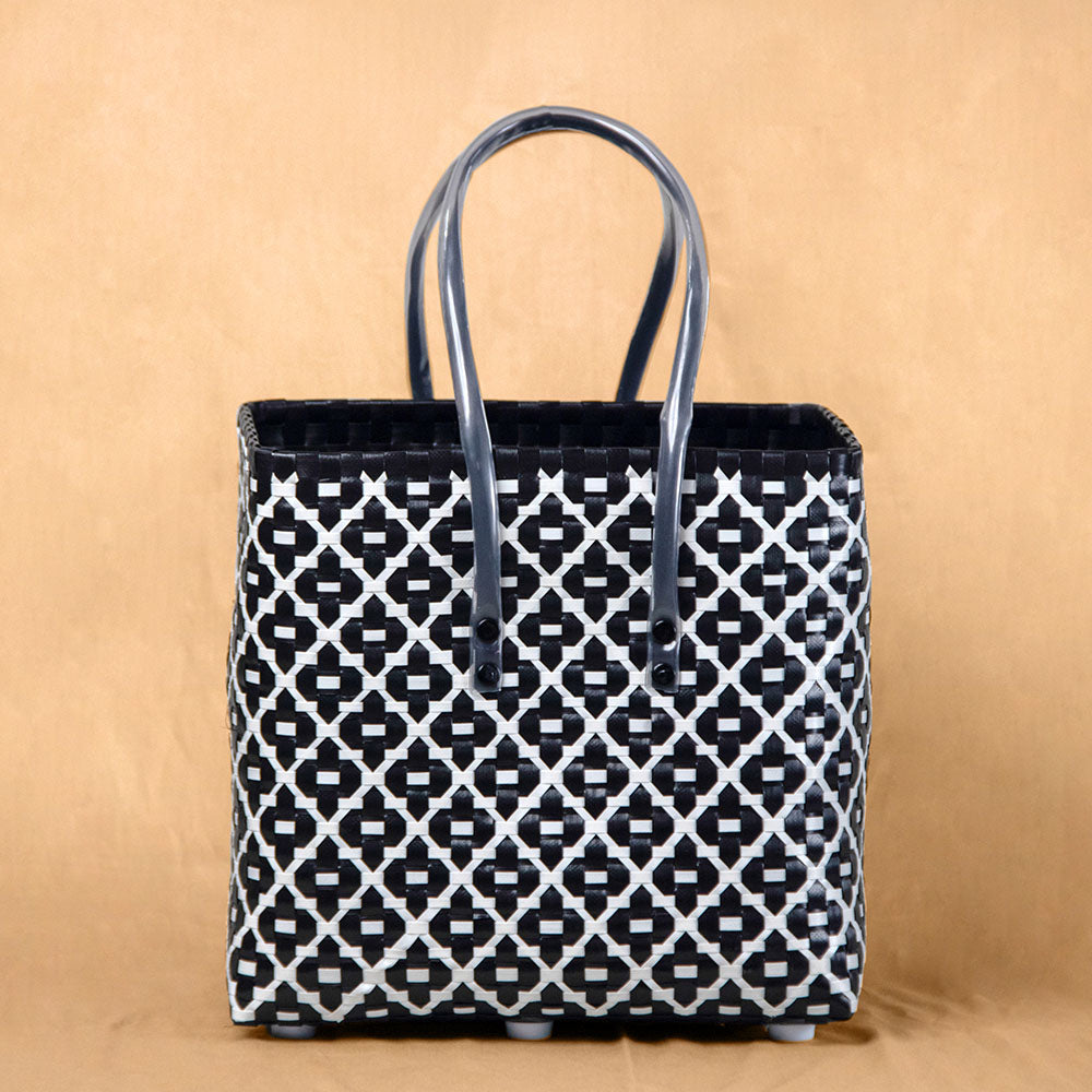 Handmade black white – KALAPURI Black - Handmade Black & White Designer Multipurpose Basket