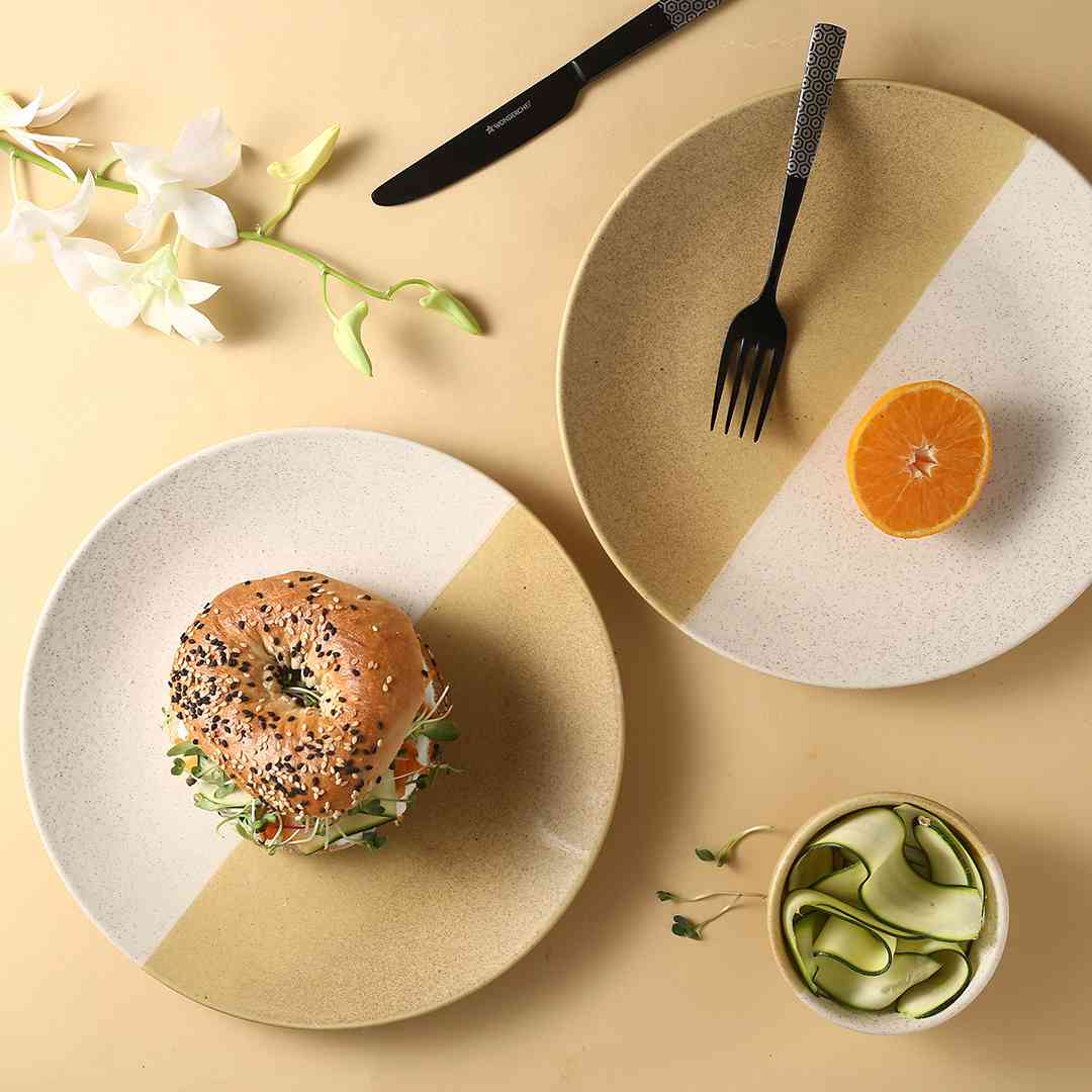 Wonderchef Teramo Yellow Dinner Plate set of 2