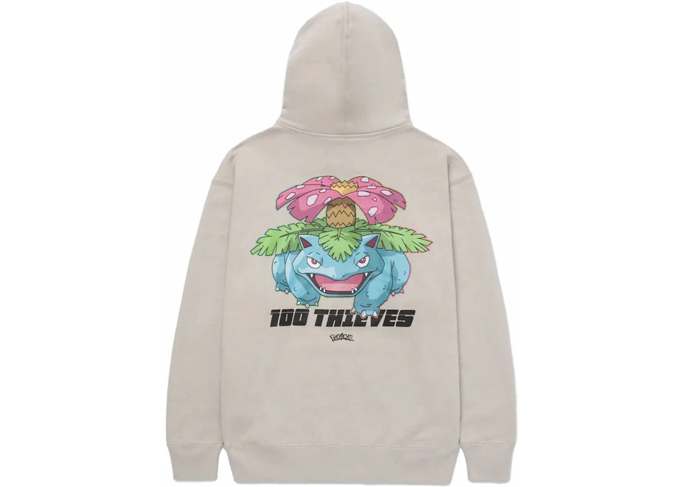 100 Thieves x Pokémon Venusaur Hoodie Light Grey - view 2