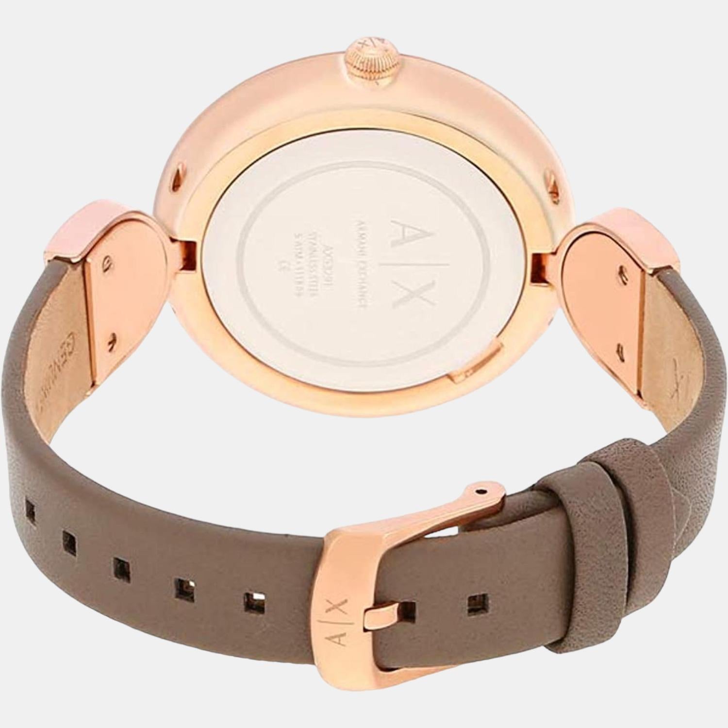 Armani Exchange Brooke Women Quartz Black Dial Analog Leather Watch AX5329 - view 4
