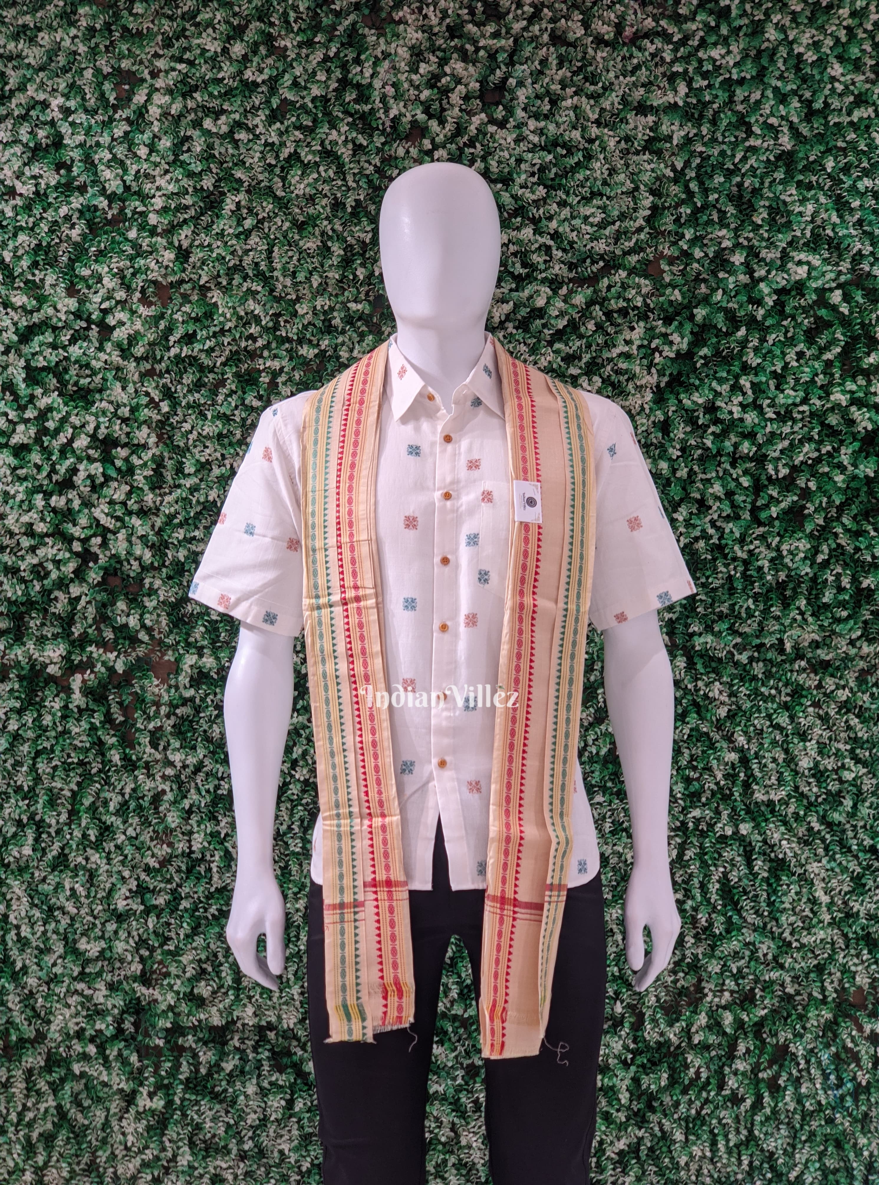 IndianVillèz Premium Handwoven Cotton Uttariya for Men