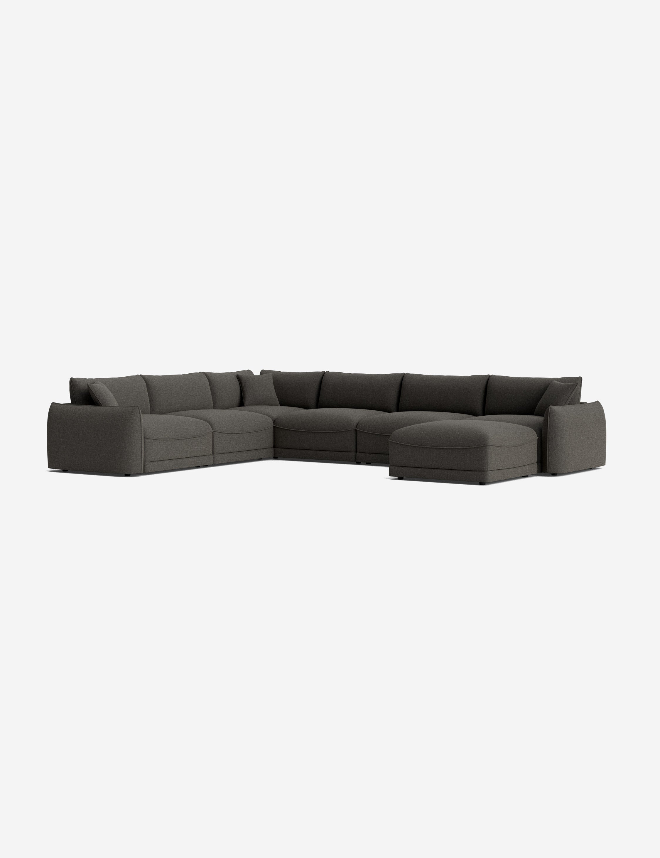 Lulu and Georgia Balmer Modular Corner Sectional Sofa With Ottoman - view 19