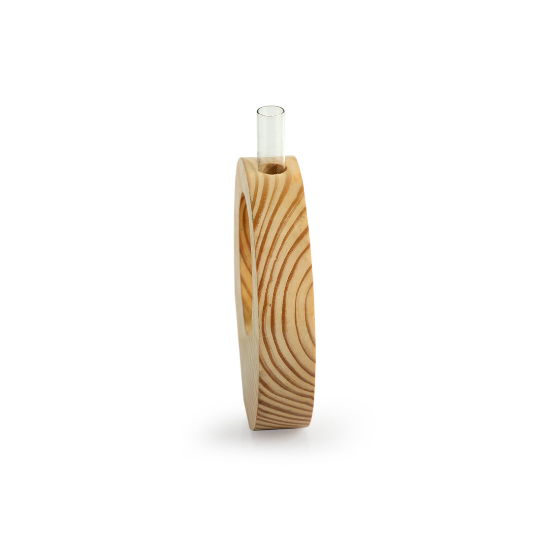 EXCLUSIVELANE 'Pine Ring Glass Garden' Test Tube Table Planter/Vase (9 Inch, Light Brown) - view 4