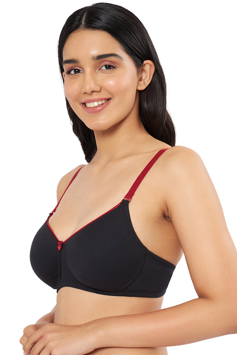 Amante Comfort Dream Padded Non-wired T-shirt Bra - Black & Henna - view 3