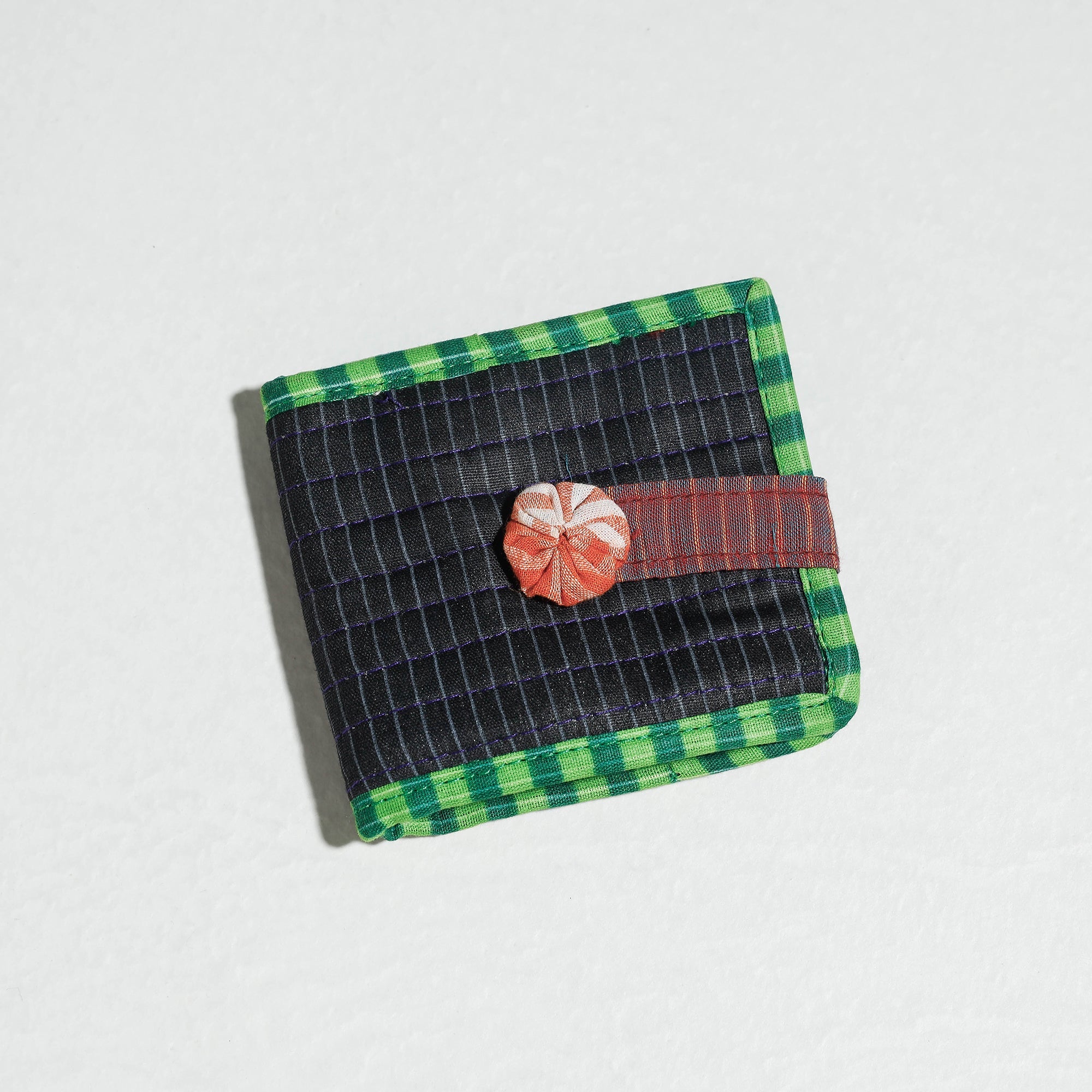 RANGILA DHAGA Black - Gamcha Fabric Handmade Wallet - view 2