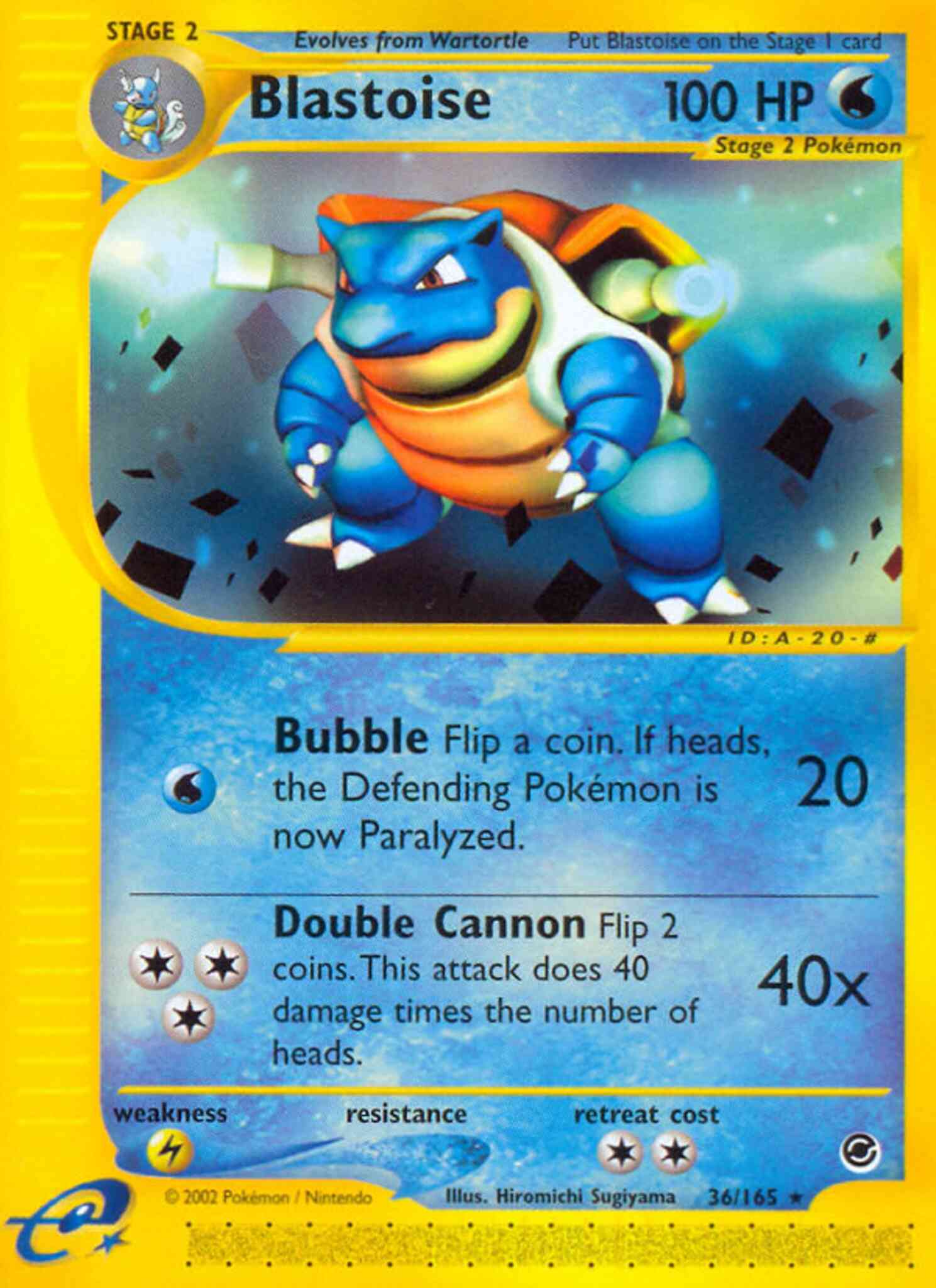 Rare ecard1-36 non-holo – Pokémon Blastoise - 36/165 - Rare [ecard1-36] [Non-Holo]