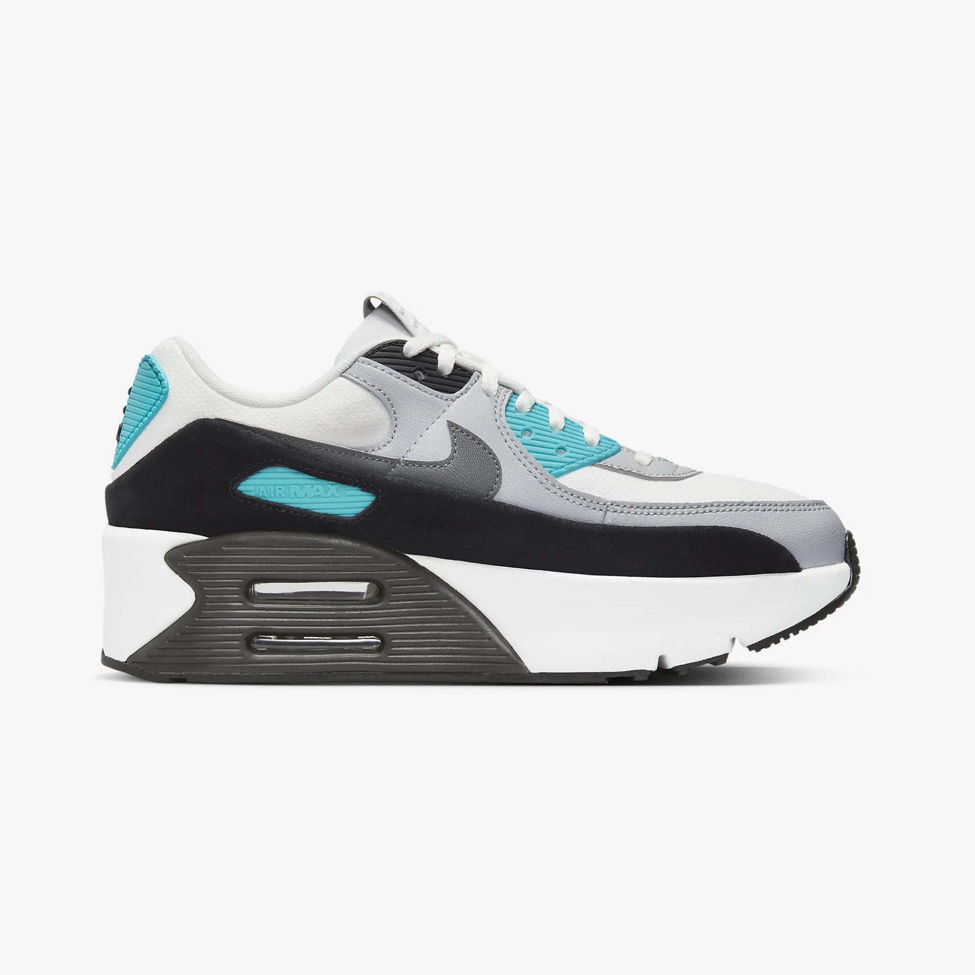 Nike | AIR MAX 90 LV8 { SUMMIT WHITE/SMOKE GREY-WOLF GREY-BLACK
