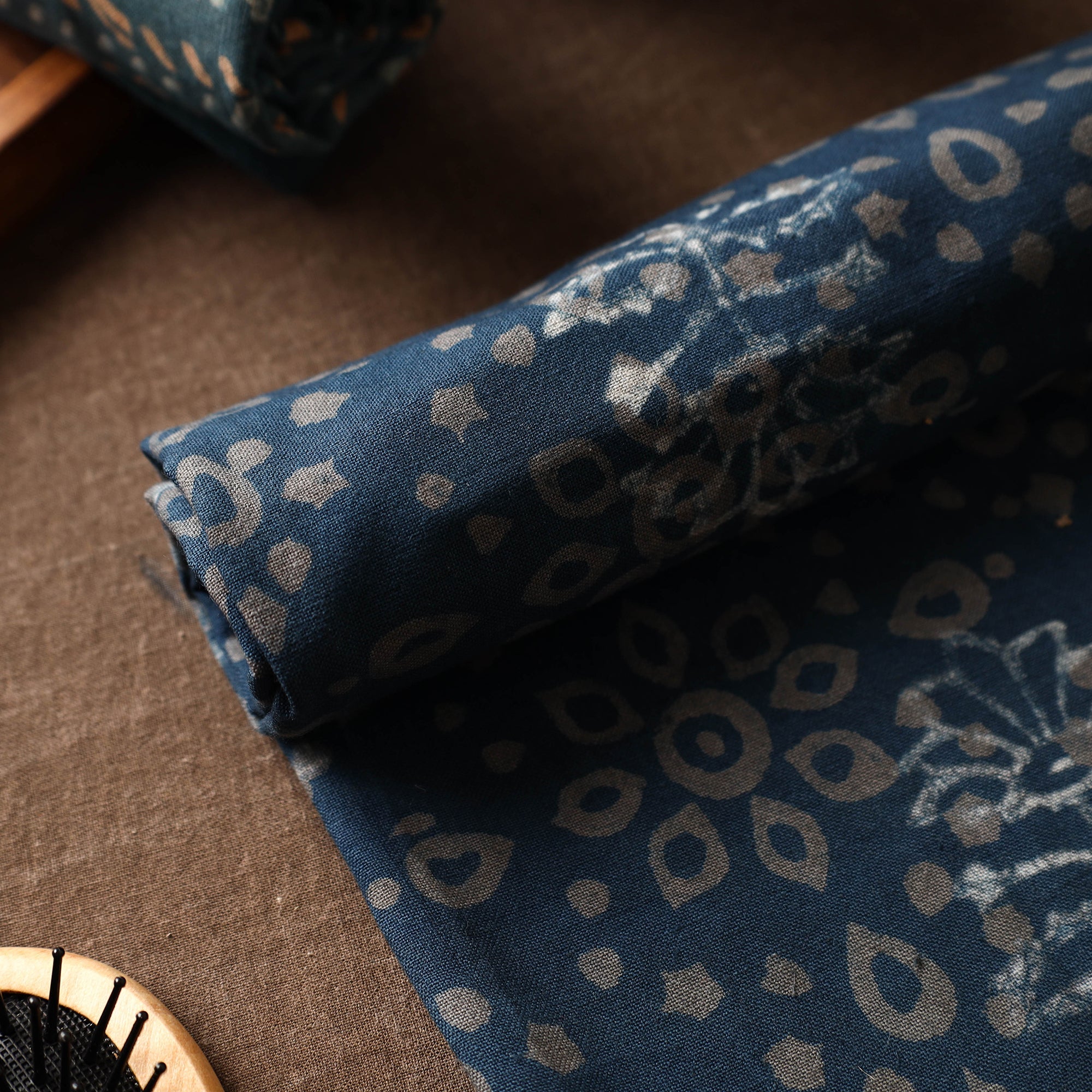 ITOKRI CRAFTS INITIATIVE Blue - Akola Block Printed Pure Handloom Cotton Towel - view 3