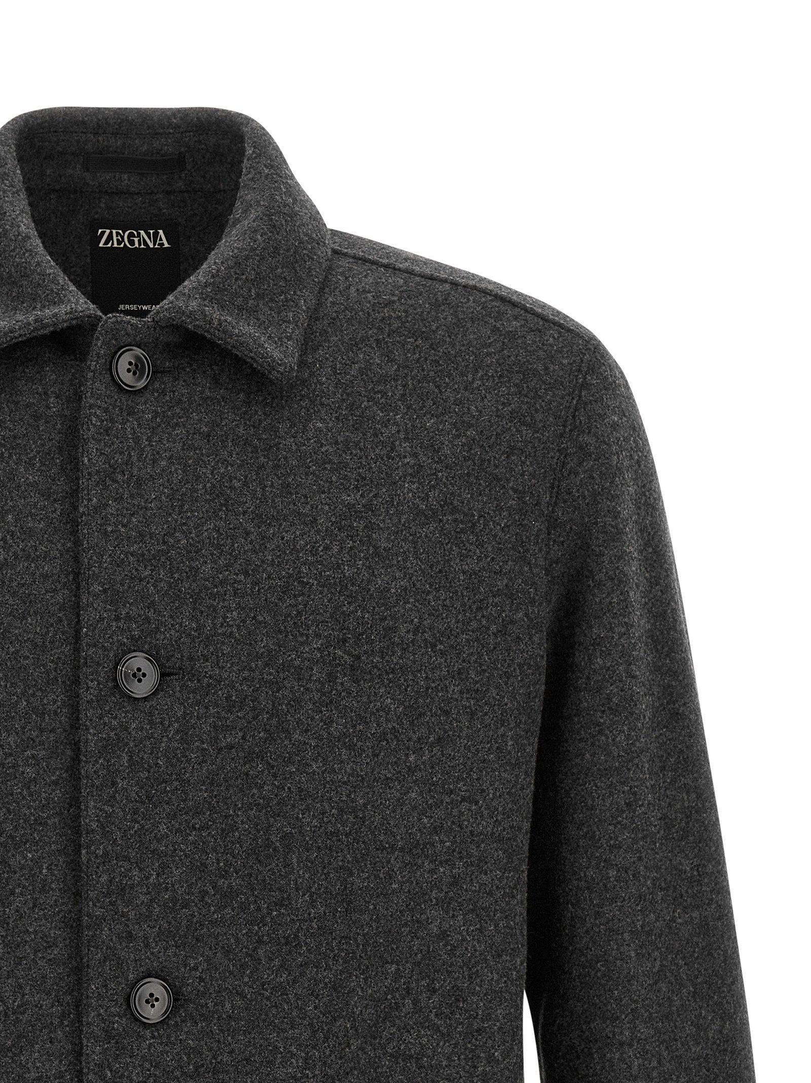 Zegna Jersey Overshirt – 55% wool 45% cachemire - view 3