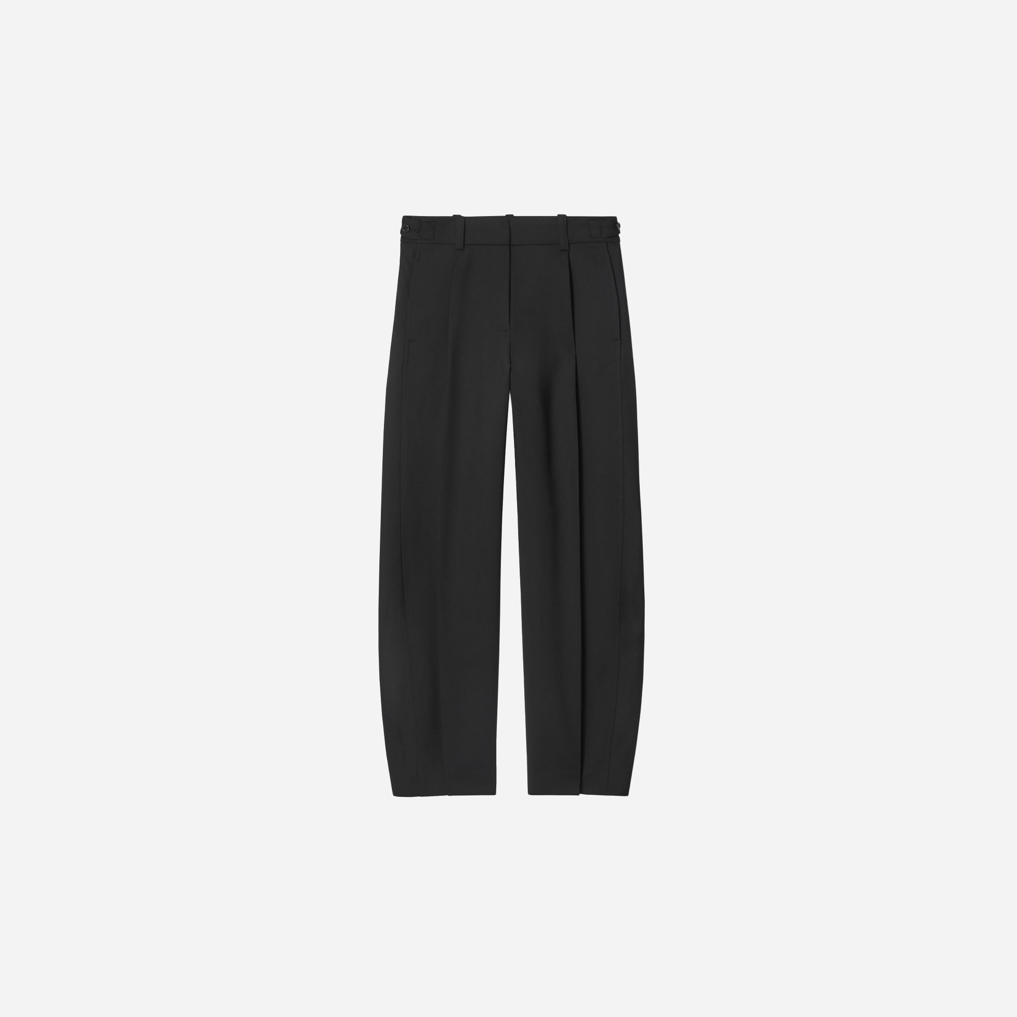 Cos Wool-Blend Barrel-Leg Pants – Black